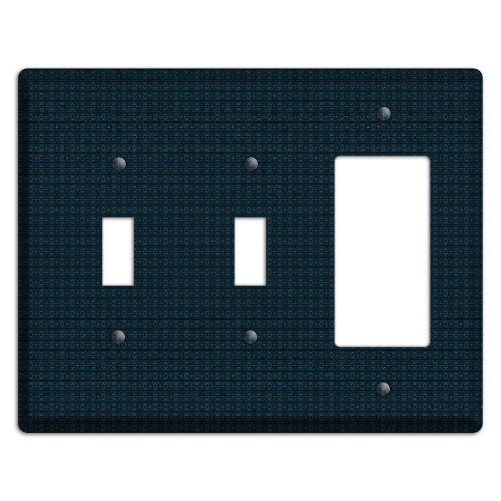 Navy Tiny Tapestry 2 Toggle / Rocker Wallplate