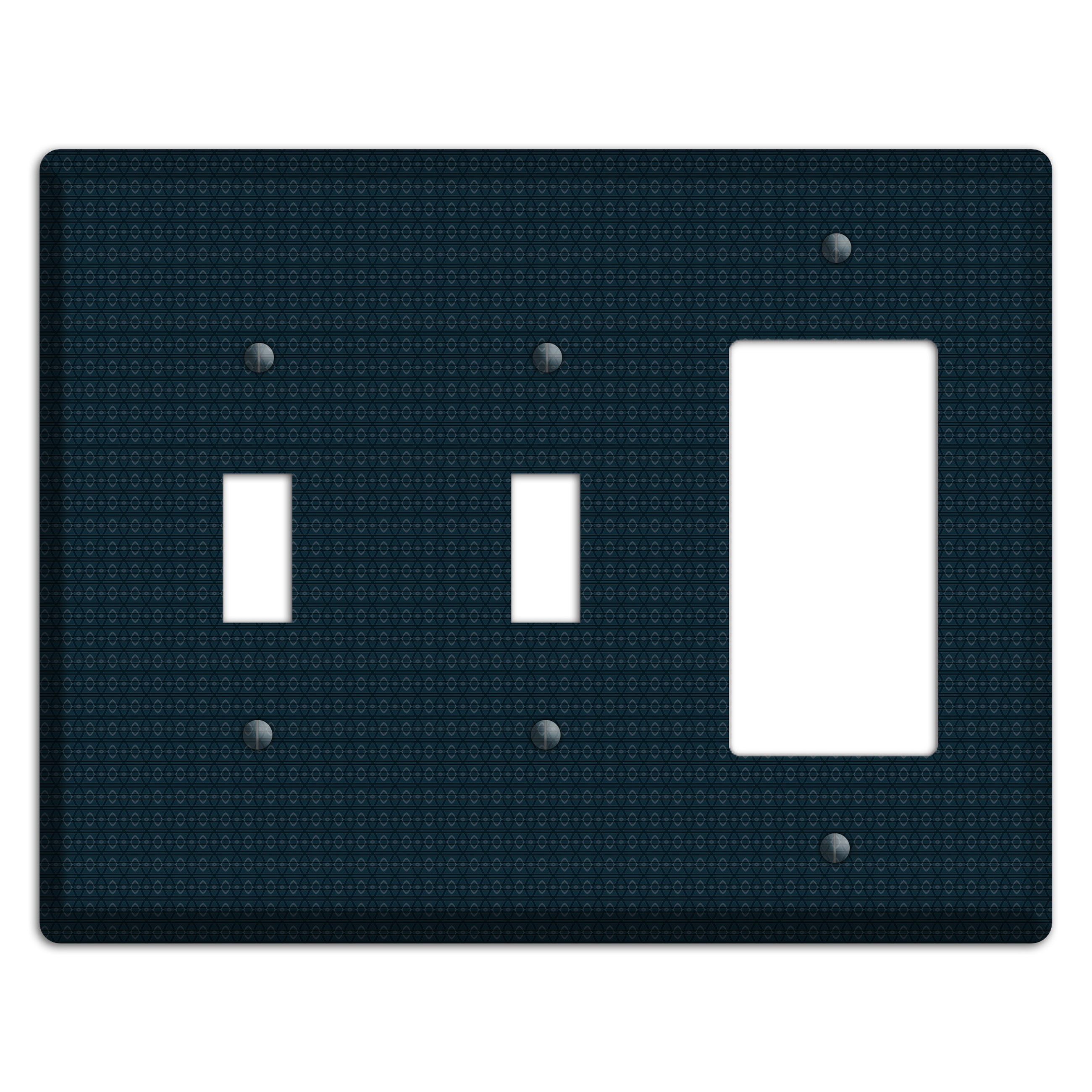 Navy Tiny Tapestry 2 Toggle / Rocker Wallplate