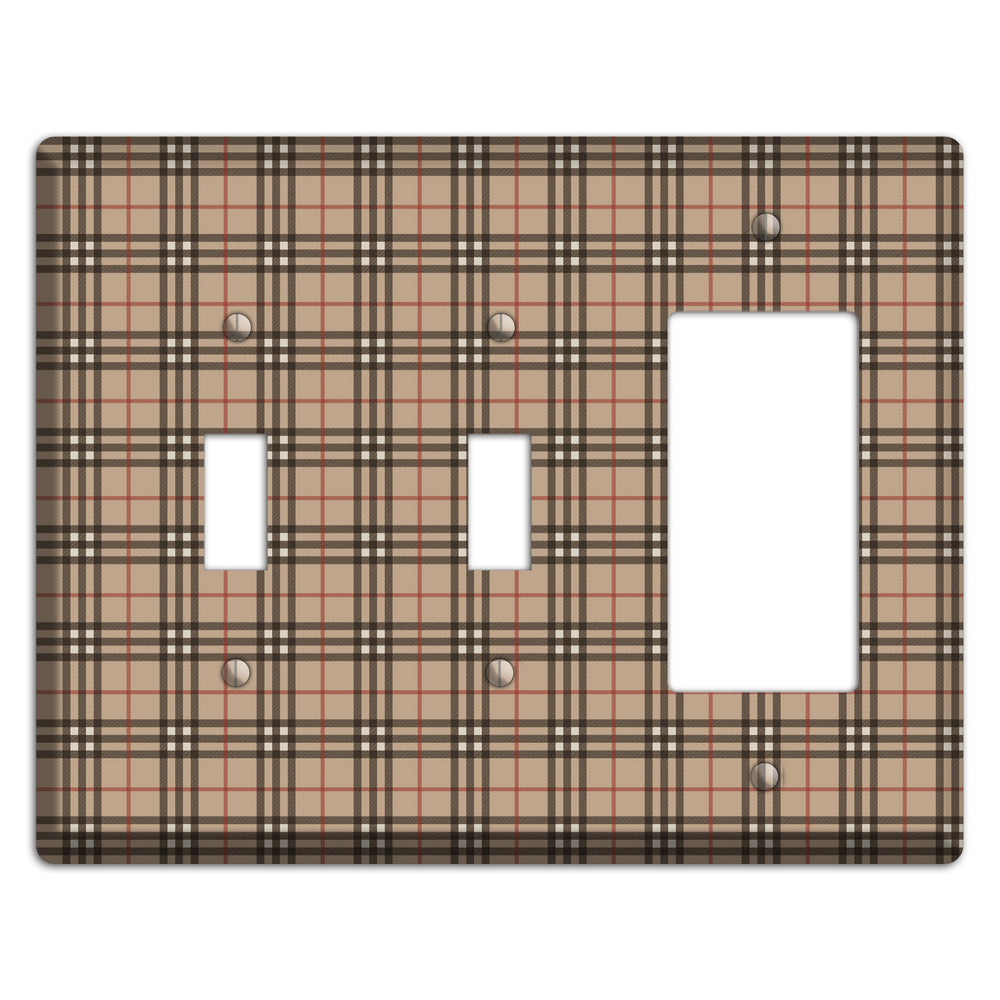London Plaid 2 Toggle / Rocker Wallplate