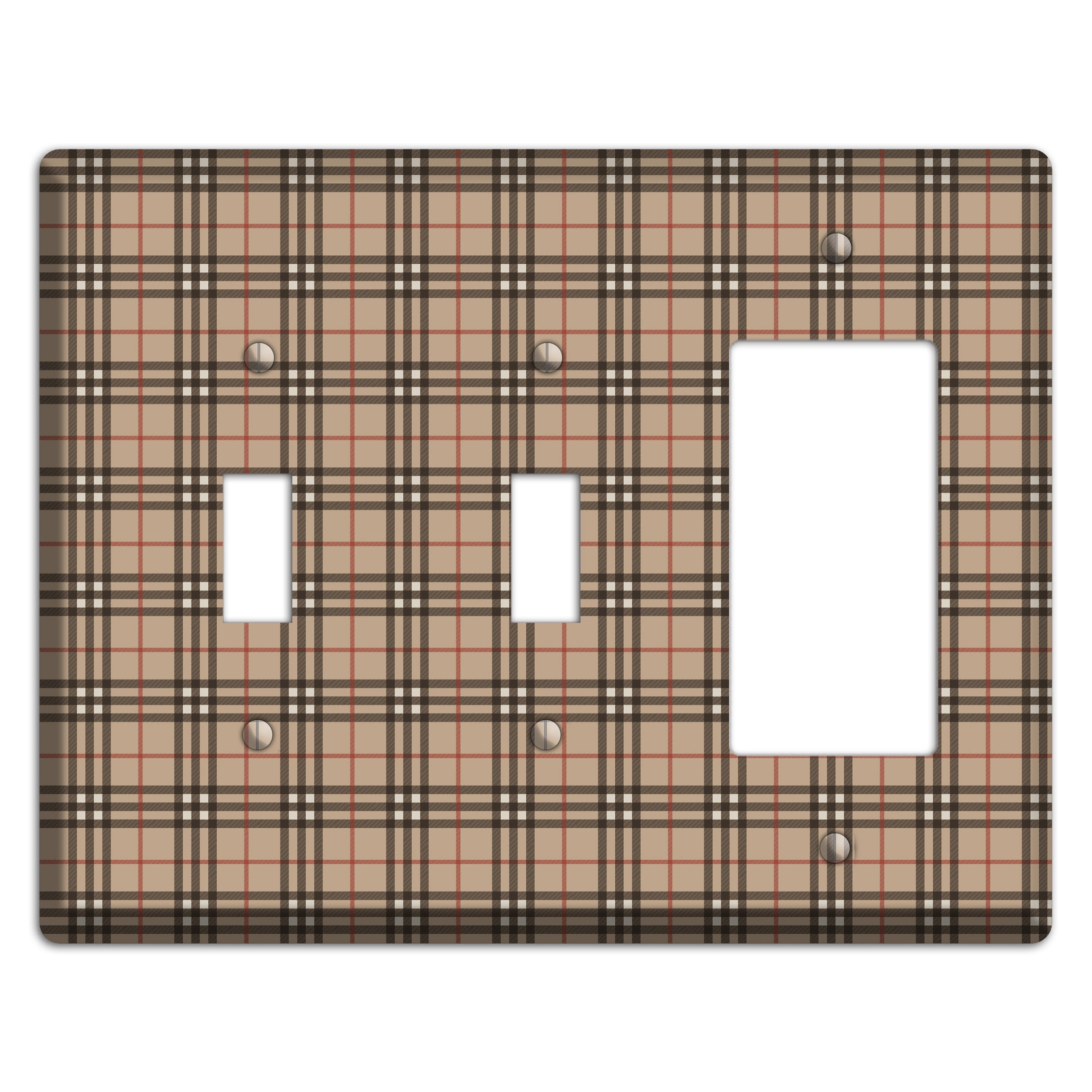 London Plaid 2 Toggle / Rocker Wallplate