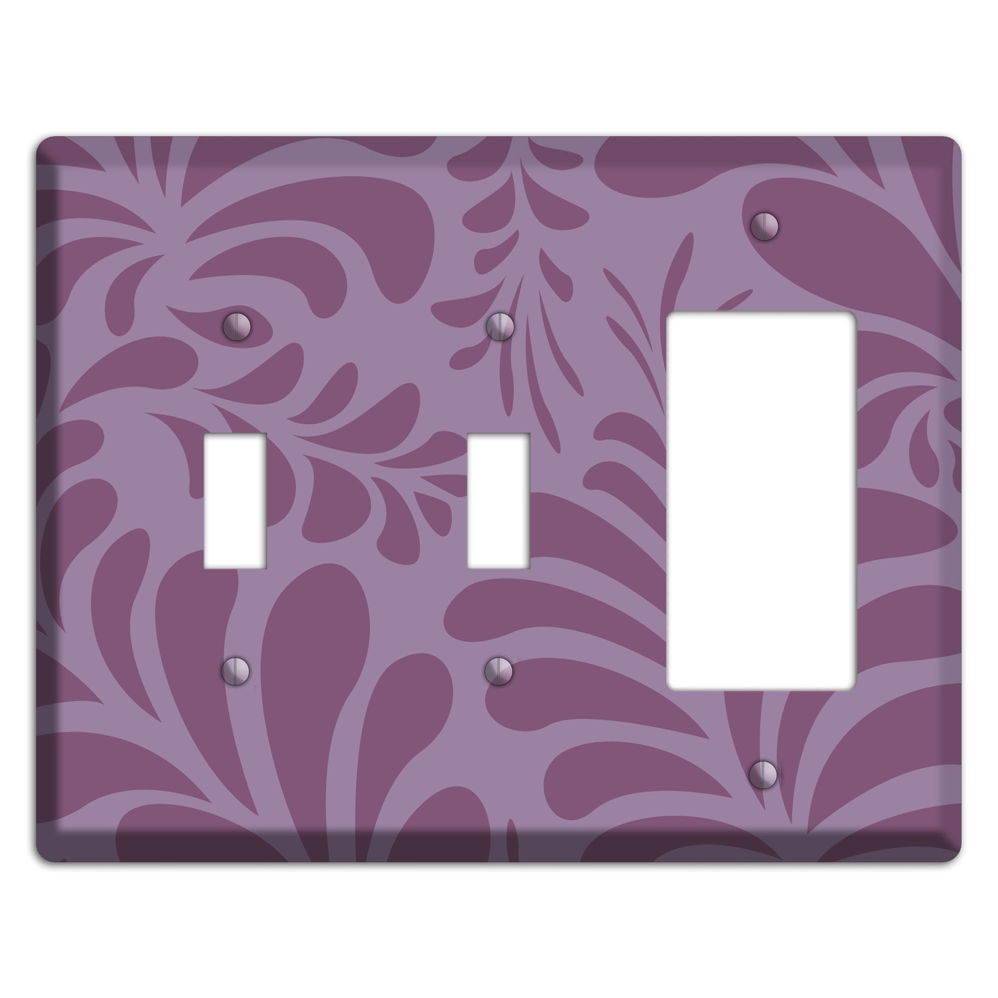 Purple Herati 2 Toggle / Rocker Wallplate