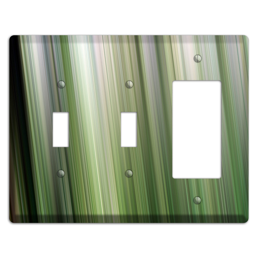Green Ray of Light 2 2 Toggle / Rocker Wallplate