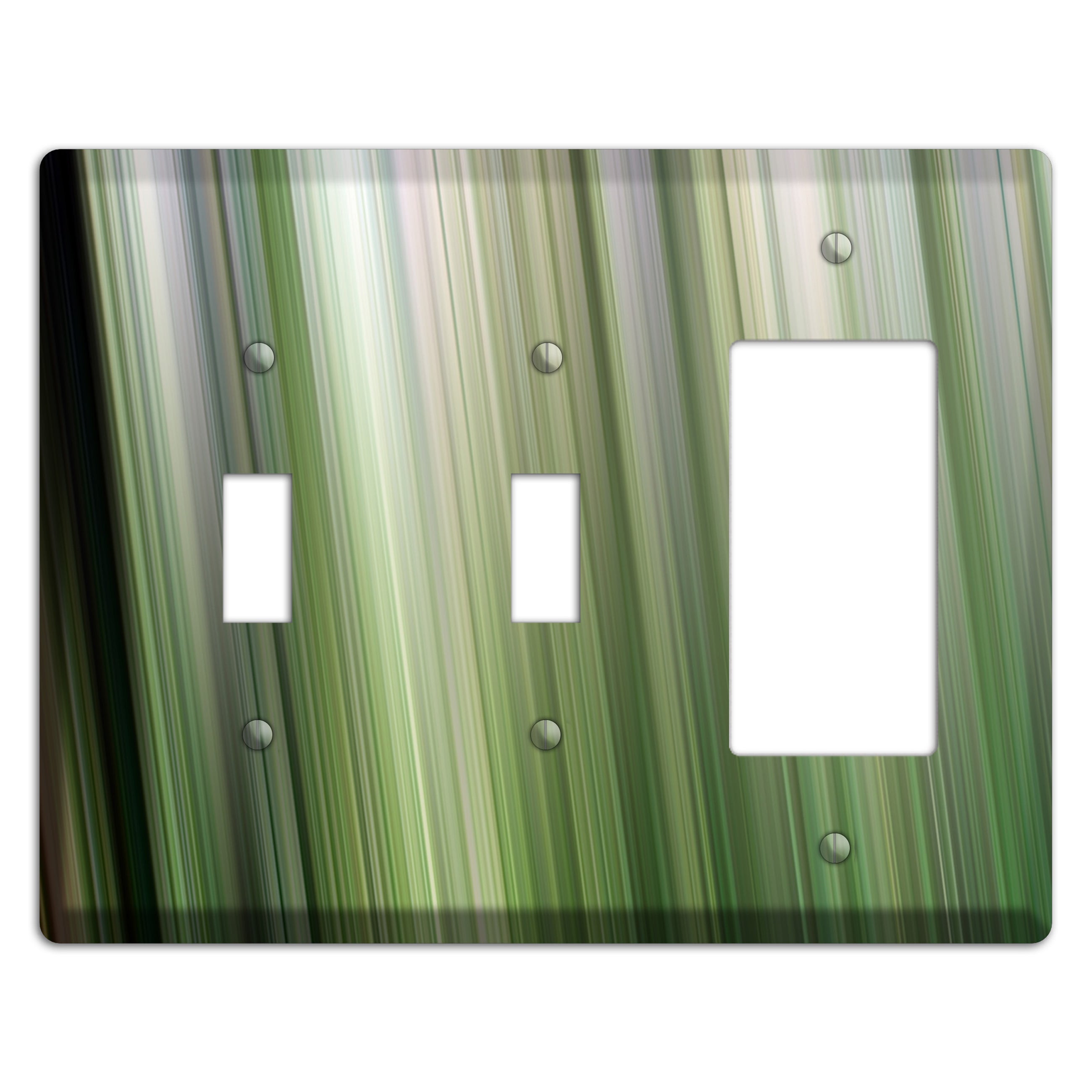 Green Ray of Light 2 2 Toggle / Rocker Wallplate