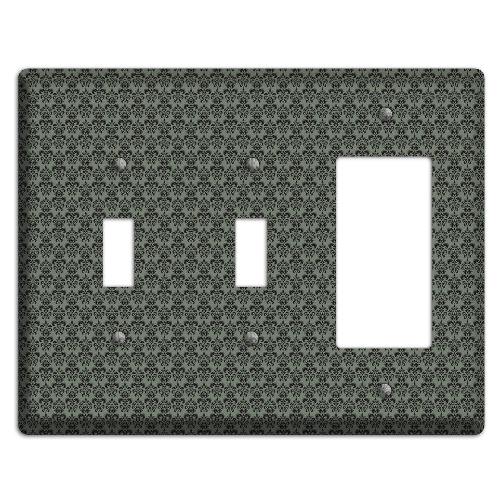Moss Tiny Cartouche Half Drop 2 Toggle / Rocker Wallplate