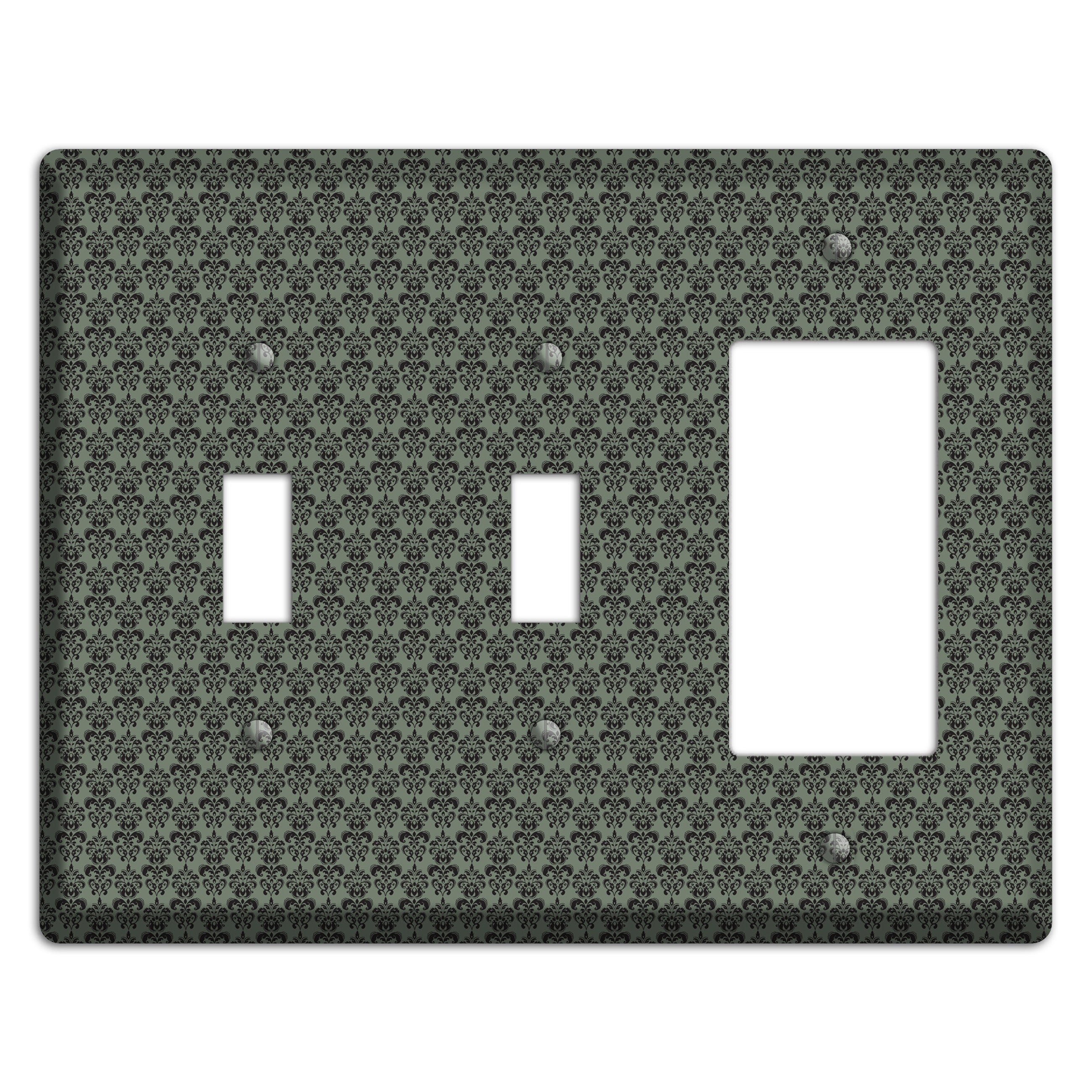 Moss Tiny Cartouche Half Drop 2 Toggle / Rocker Wallplate