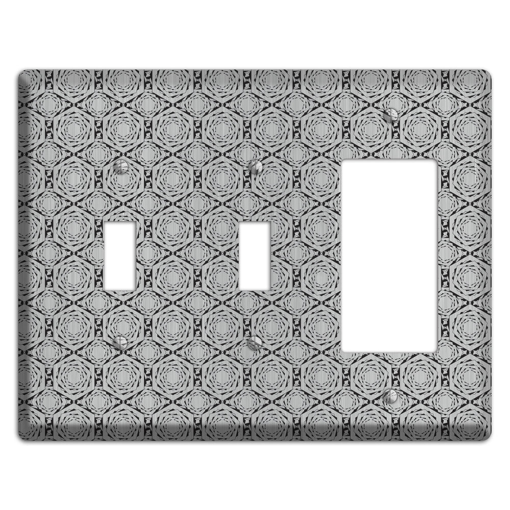 Overly Hexagon Rotation Stainless Steel 2 Toggle / Rocker Wallplate