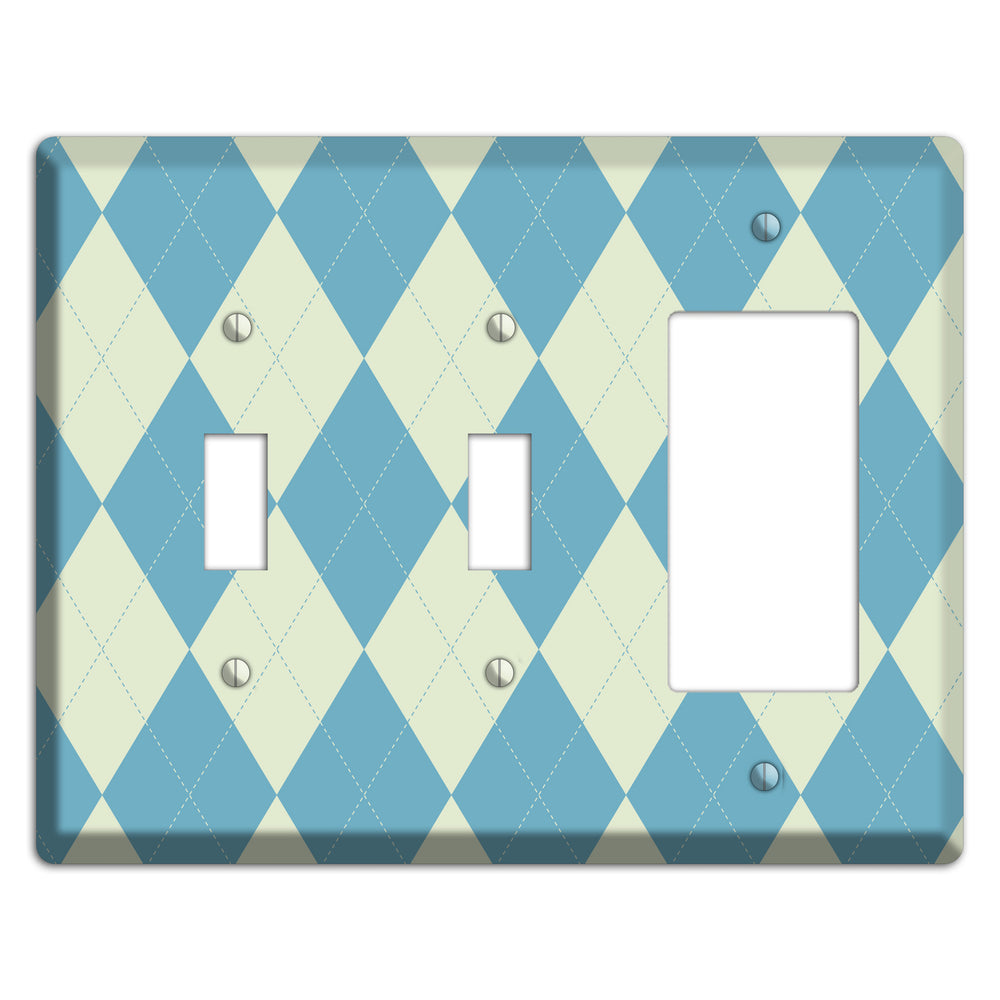 Mustard and Black Plaid 2 Toggle / Rocker Wallplate