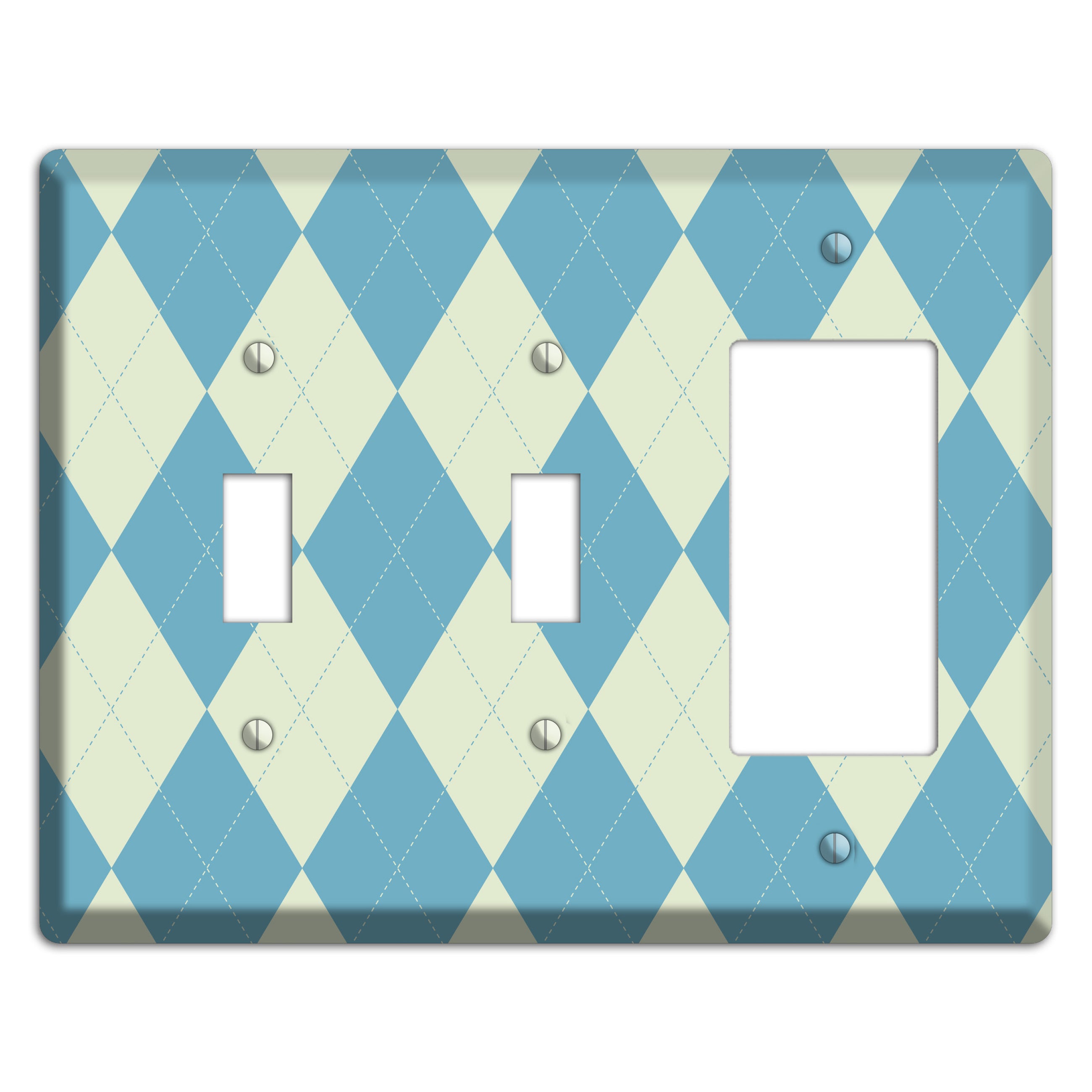 Mustard and Black Plaid 2 Toggle / Rocker Wallplate