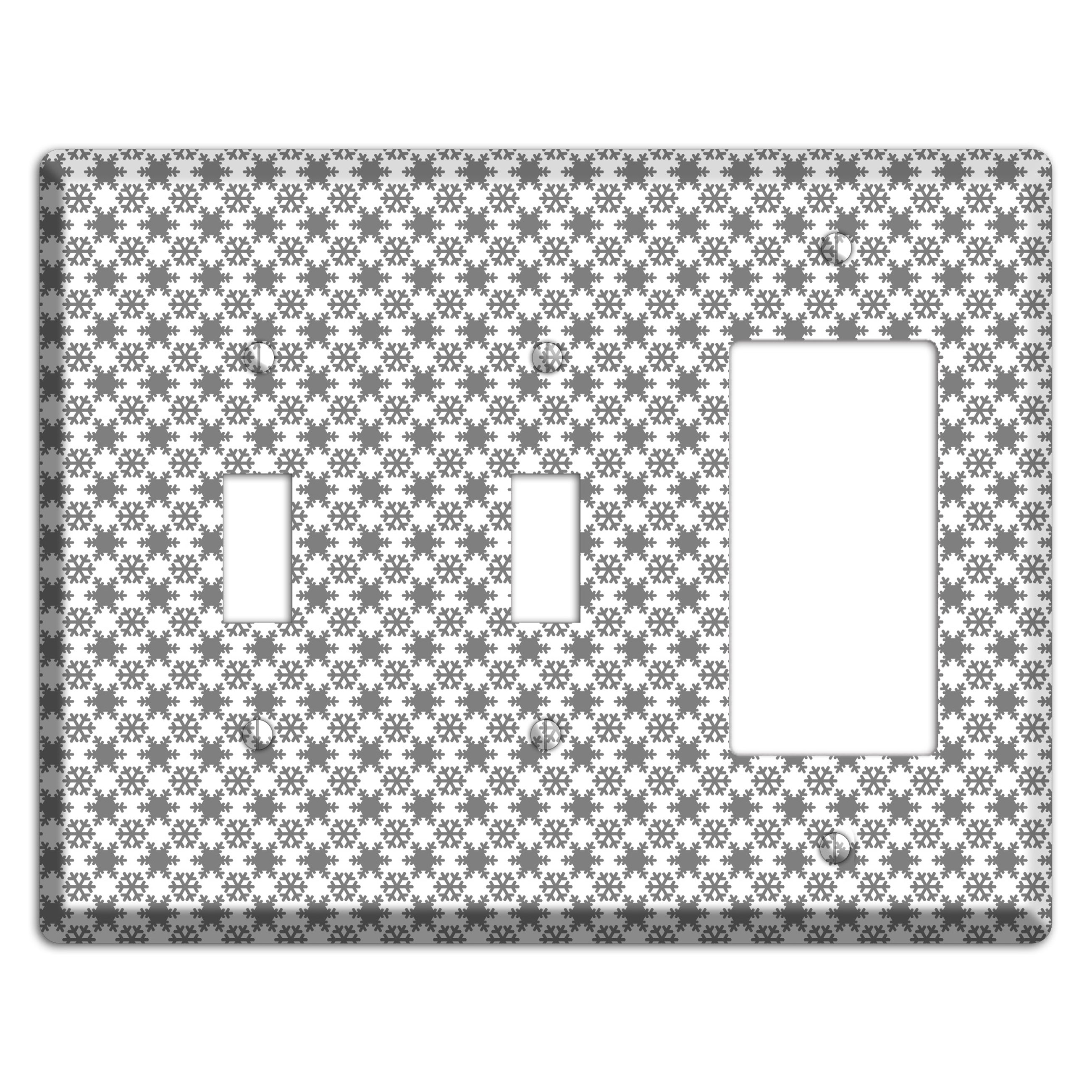 Grey Snowflakes 2 Toggle / Rocker Wallplate