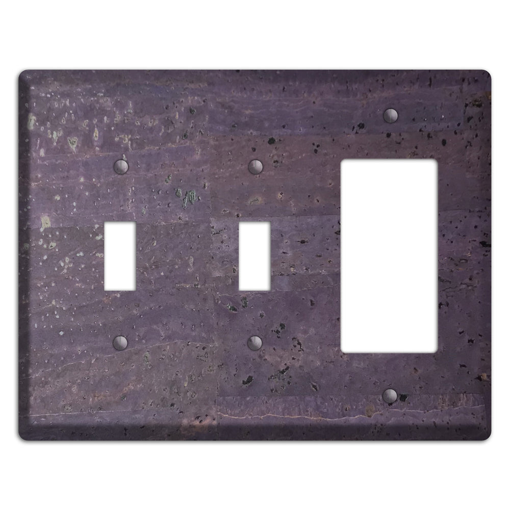 Eggplant Cork 2 Toggle / Rocker Wallplate