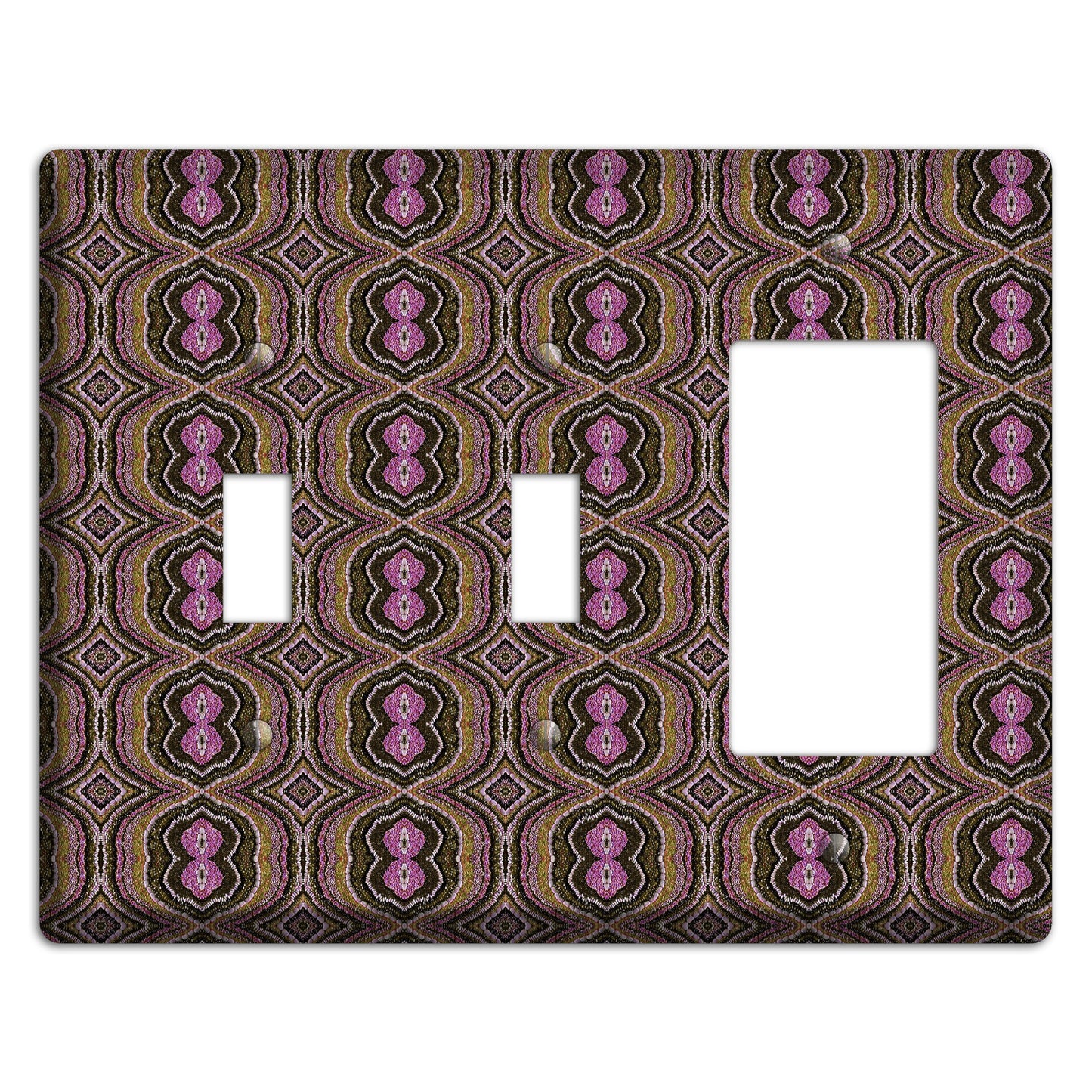 Pink and Brown Tapestry 2 Toggle / Rocker Wallplate