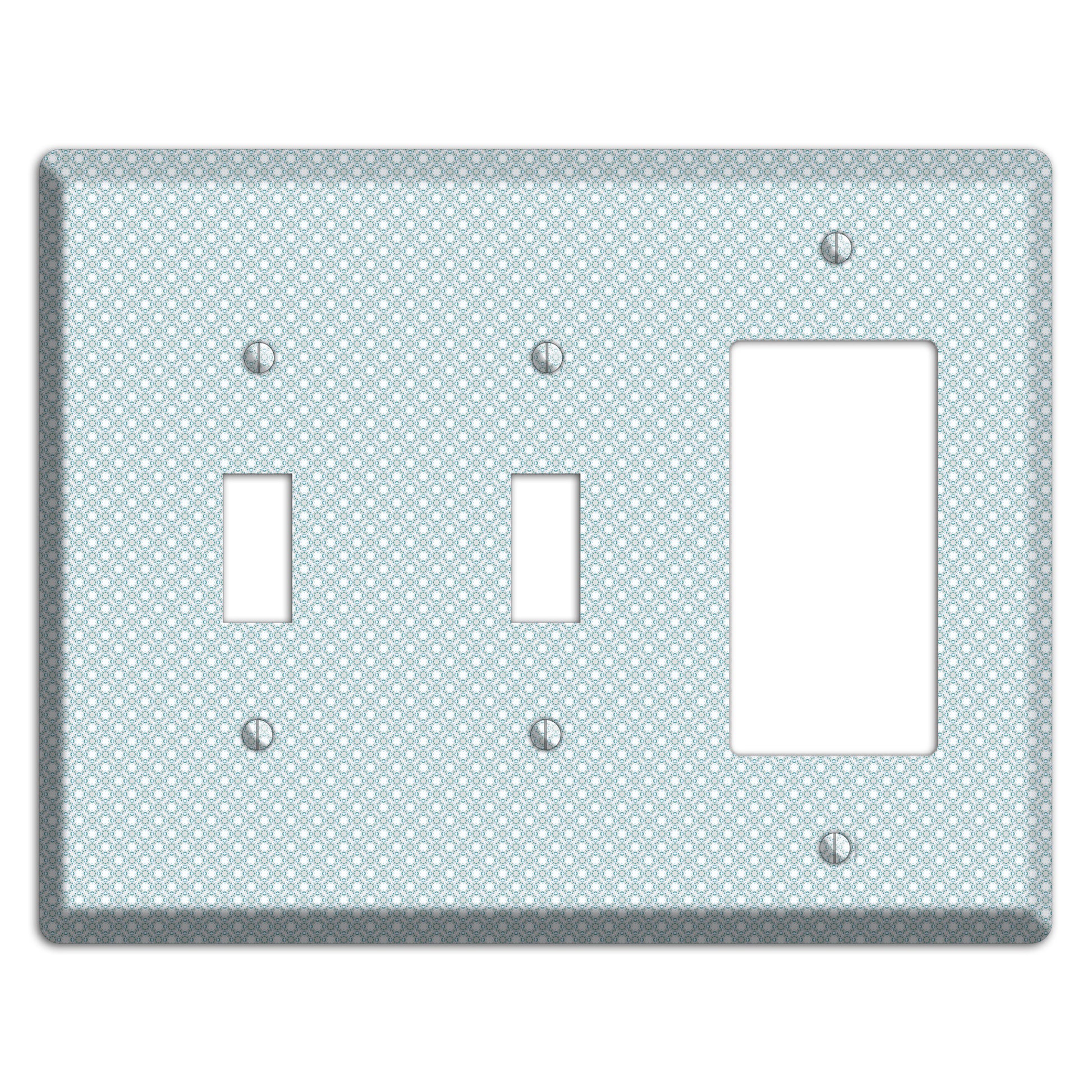 Light Blue Geometric 2 Toggle / Rocker Wallplate