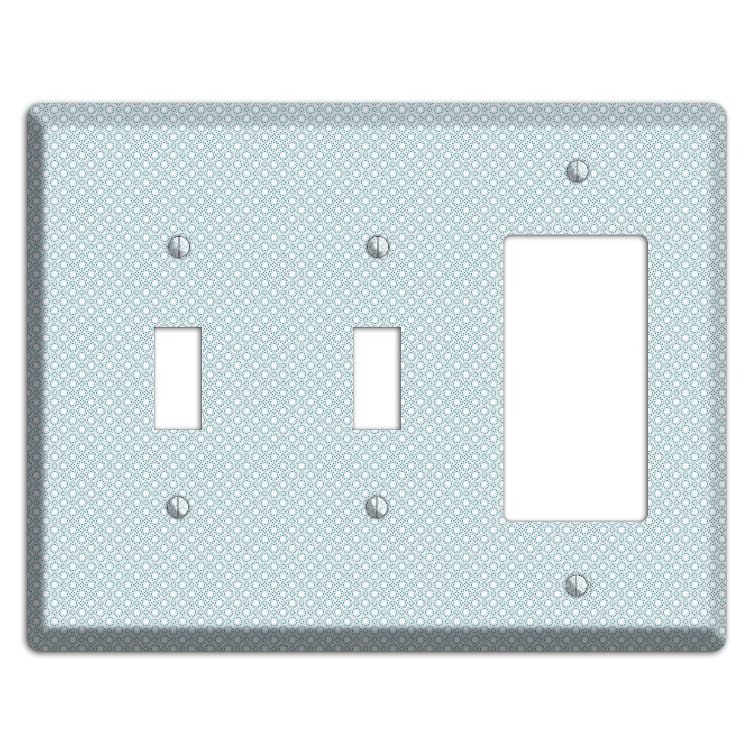 Light Blue Geometric 2 Toggle / Rocker Wallplate