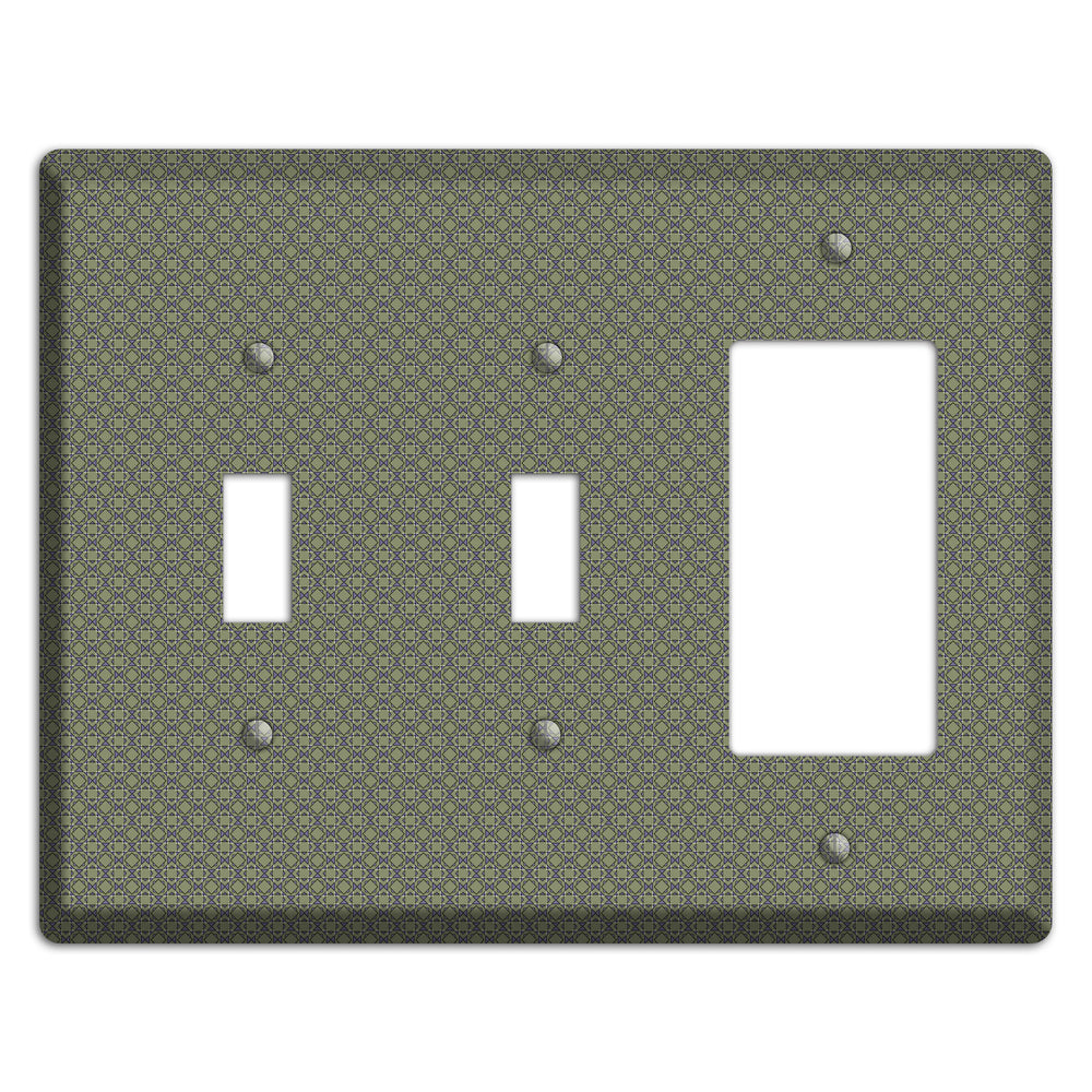 Multi Olive Foulard 2 Toggle / Rocker Wallplate