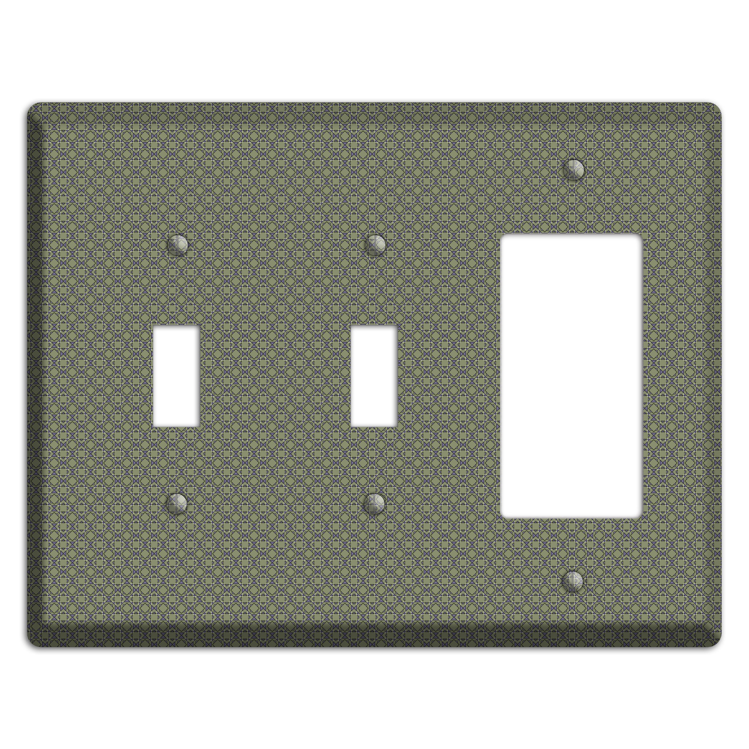 Multi Olive Foulard 2 Toggle / Rocker Wallplate