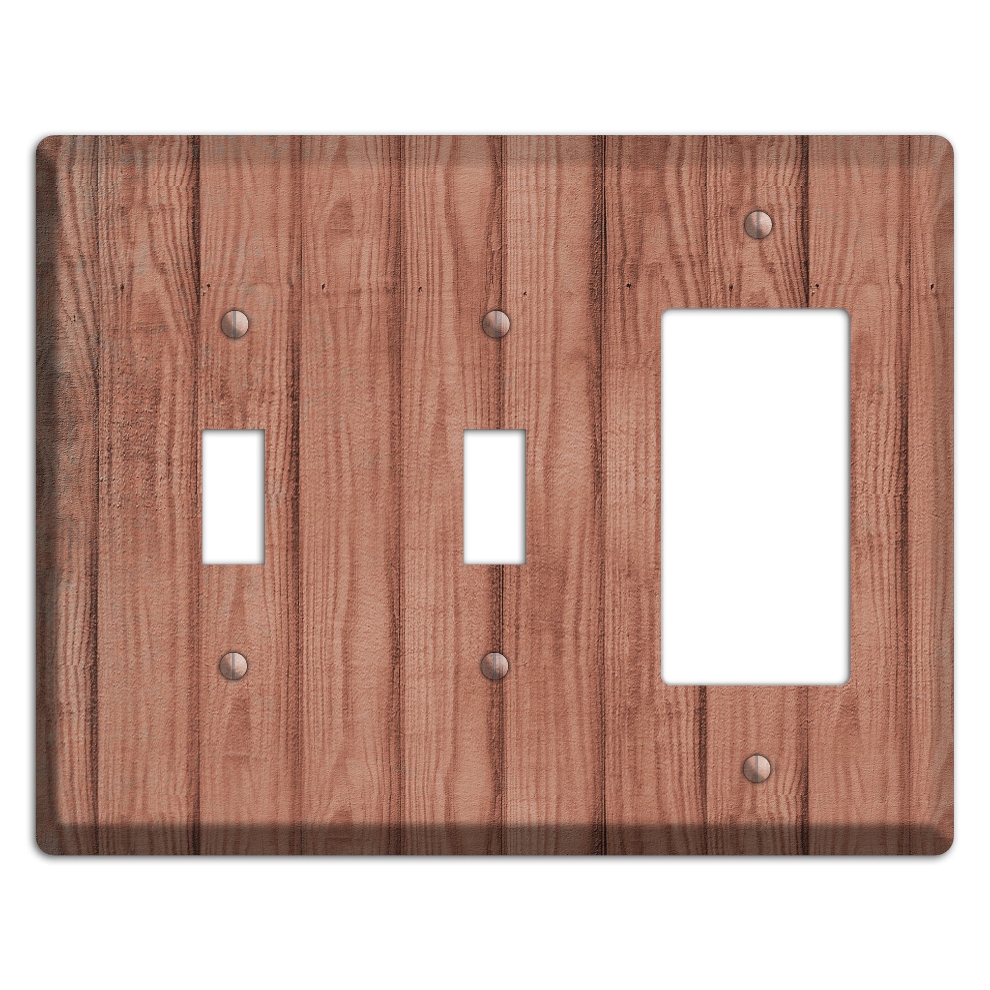 Coral Tree Weathered Wood 2 Toggle / Rocker Wallplate