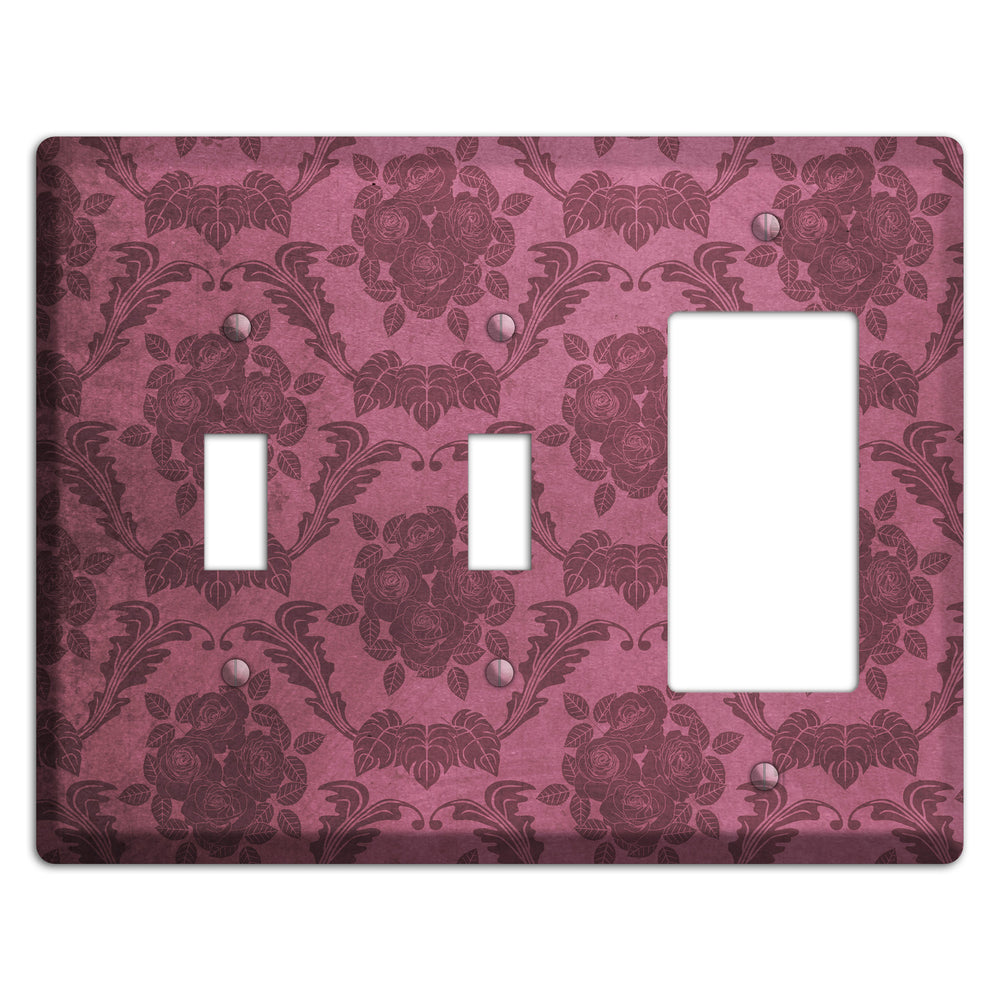 Turkish Rose Vintage Rose Damask 2 Toggle / Rocker Wallplate