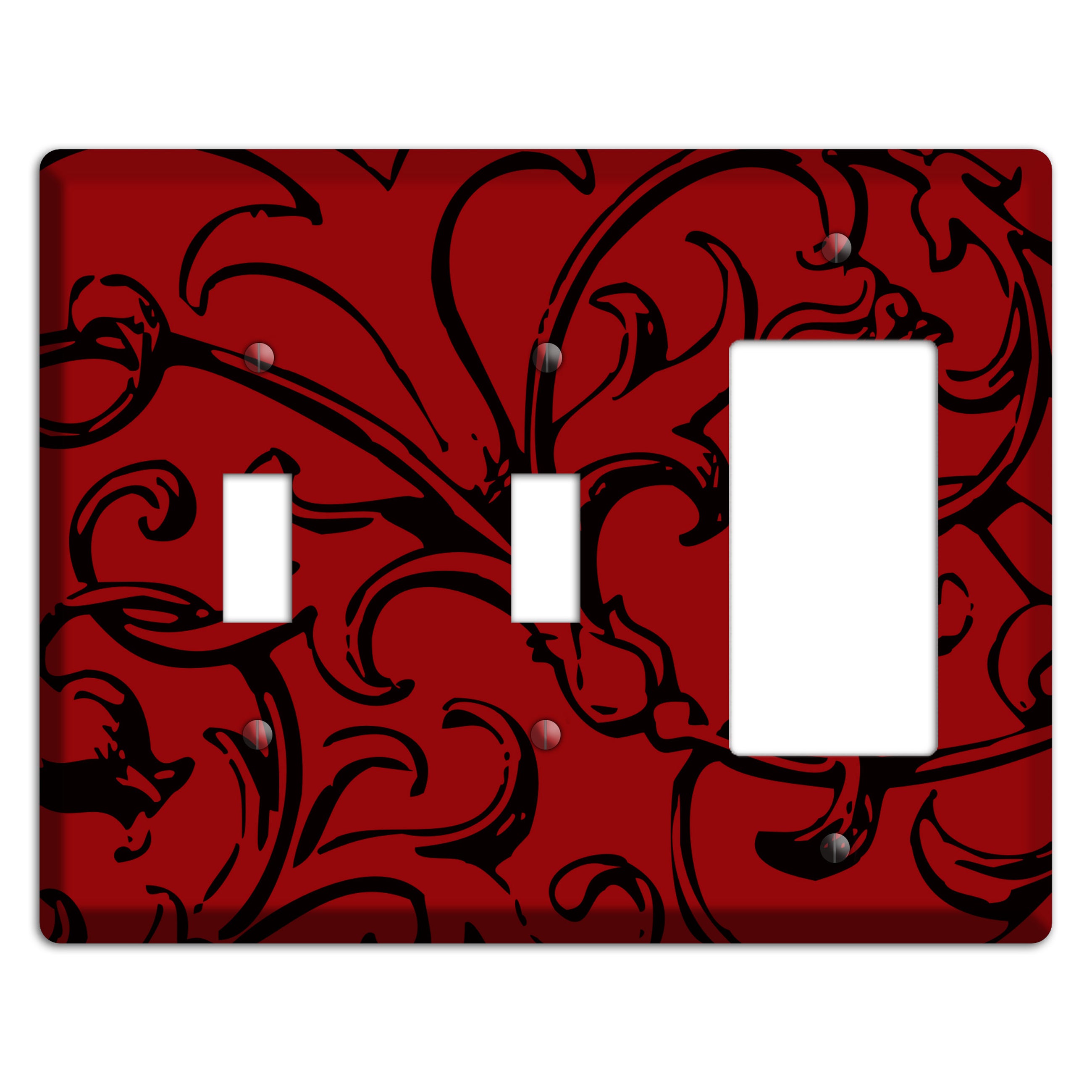 Victorian Red 2 Toggle / Rocker Wallplate