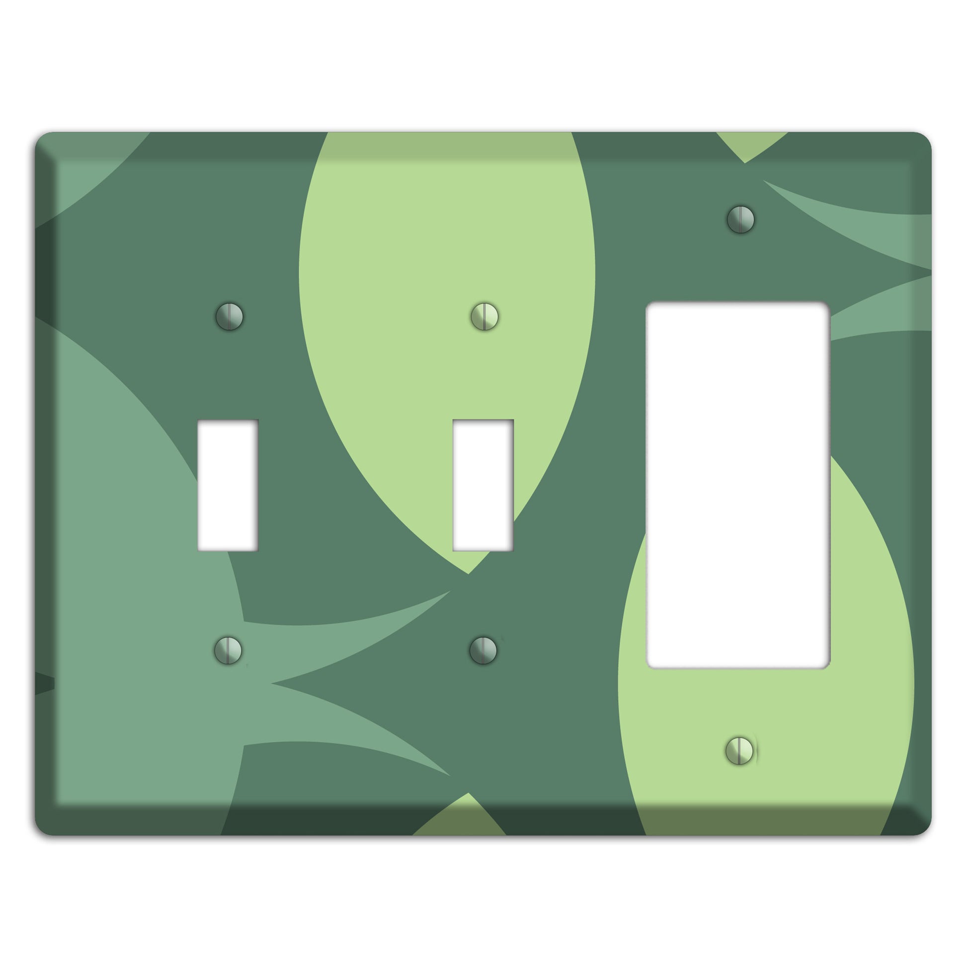 Green Abstract 2 Toggle / Rocker Wallplate
