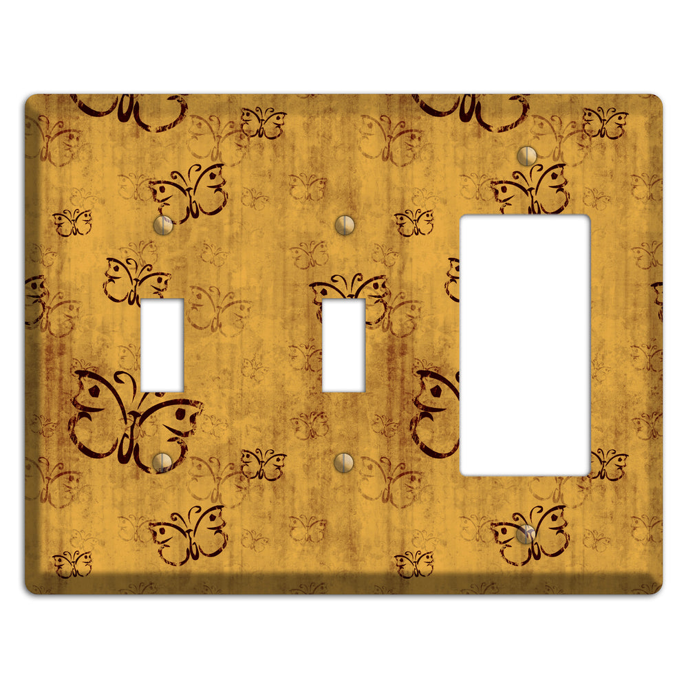 Mustard Butterfly 2 Toggle / Rocker Wallplate