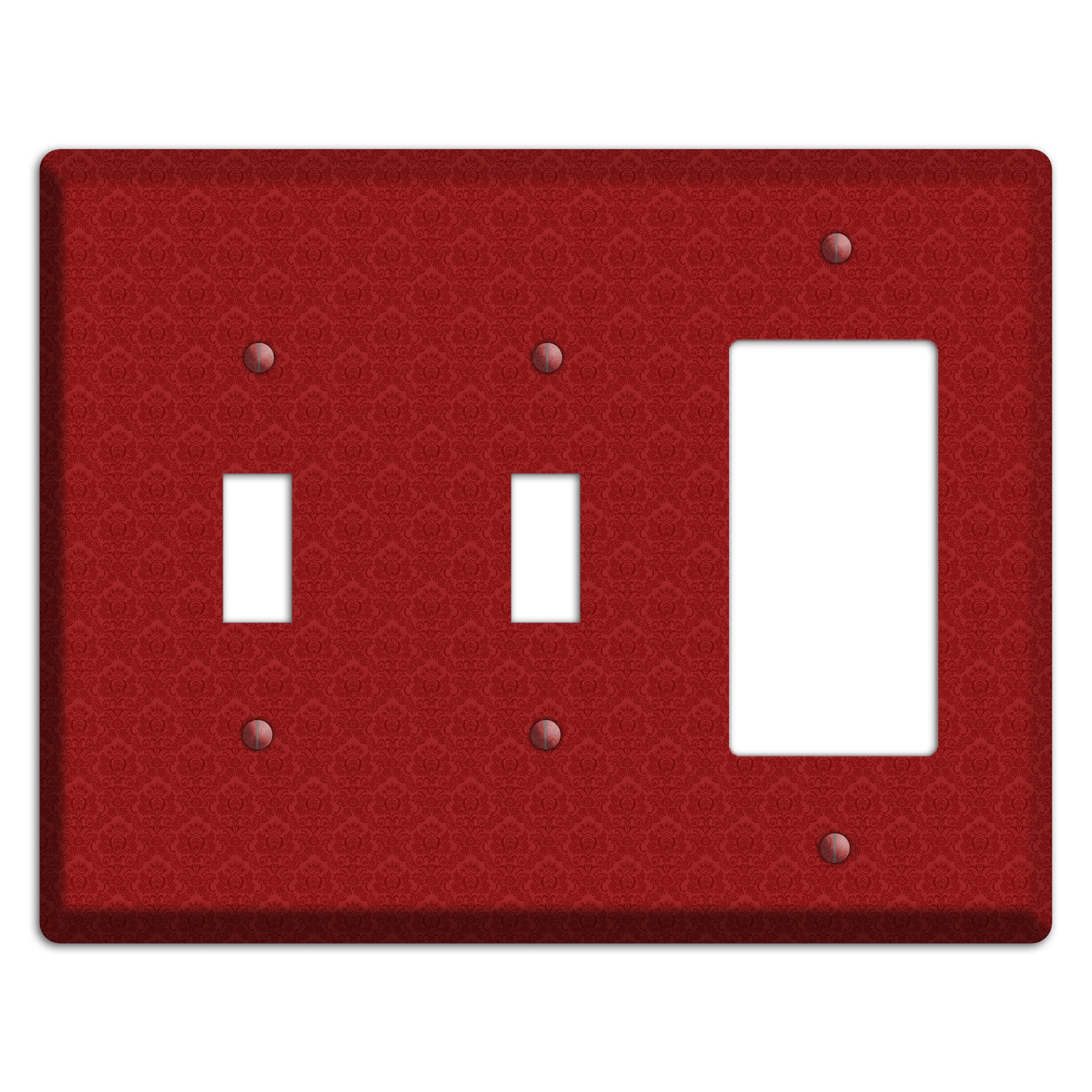 Red Cartouche 2 Toggle / Rocker Wallplate