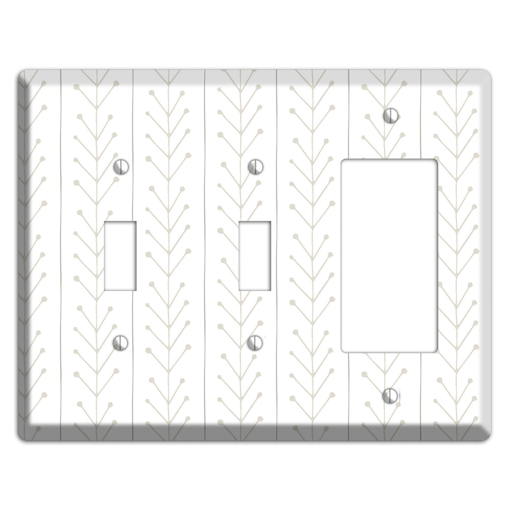 Simple Scandanavian Style F 2 Toggle / Rocker Wallplate