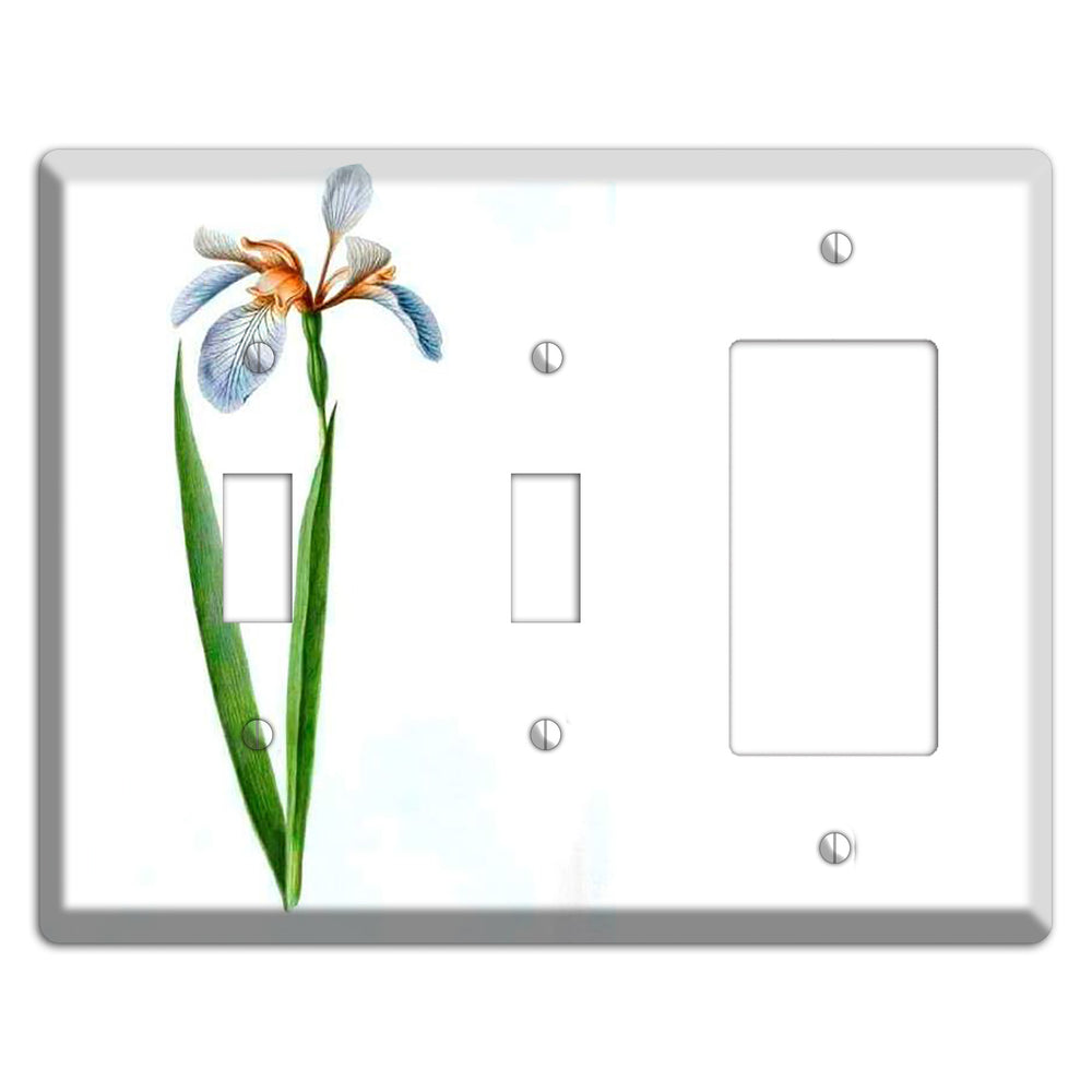 White Iris 2 2 Toggle / Rocker Wallplate