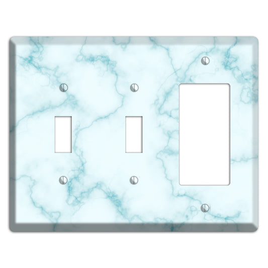 Blue Stained Marble 2 Toggle / Rocker Wallplate