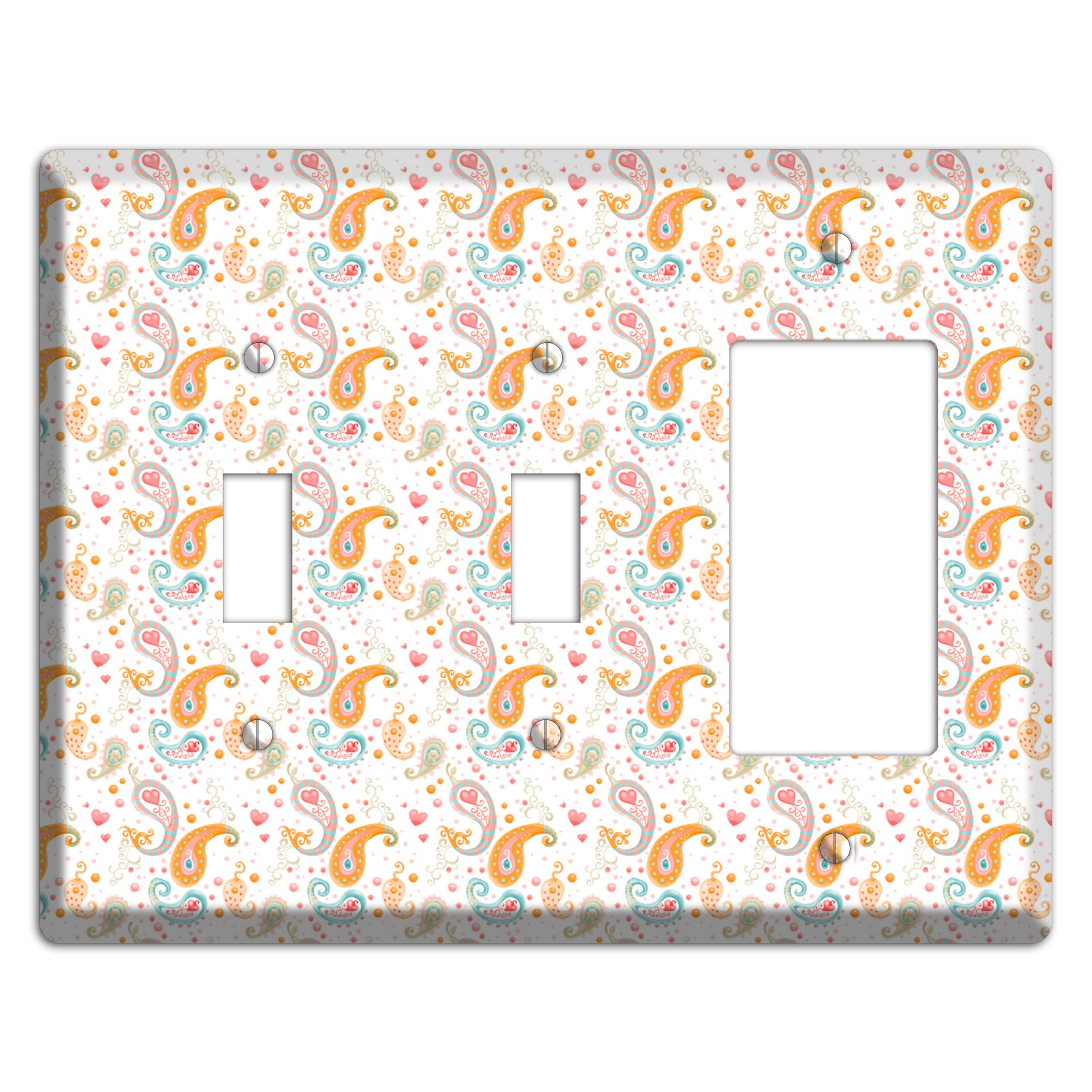 Small Paisley 2 Toggle / Rocker Wallplate