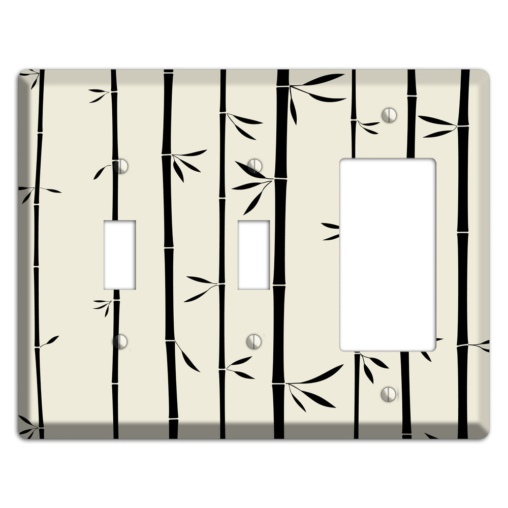 Beige Bamboo 2 Toggle / Rocker Wallplate