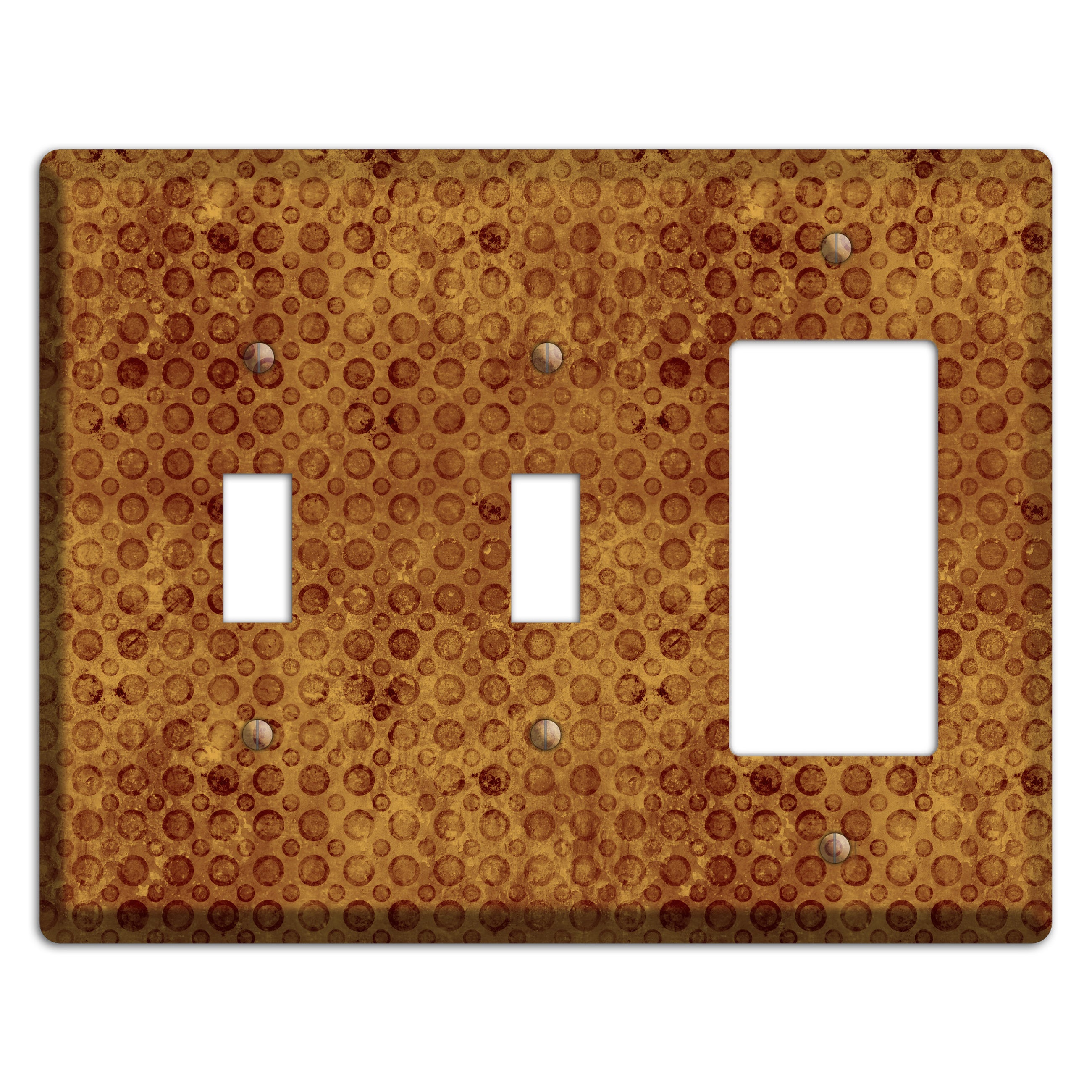 Maroon Circles 2 Toggle / Rocker Wallplate