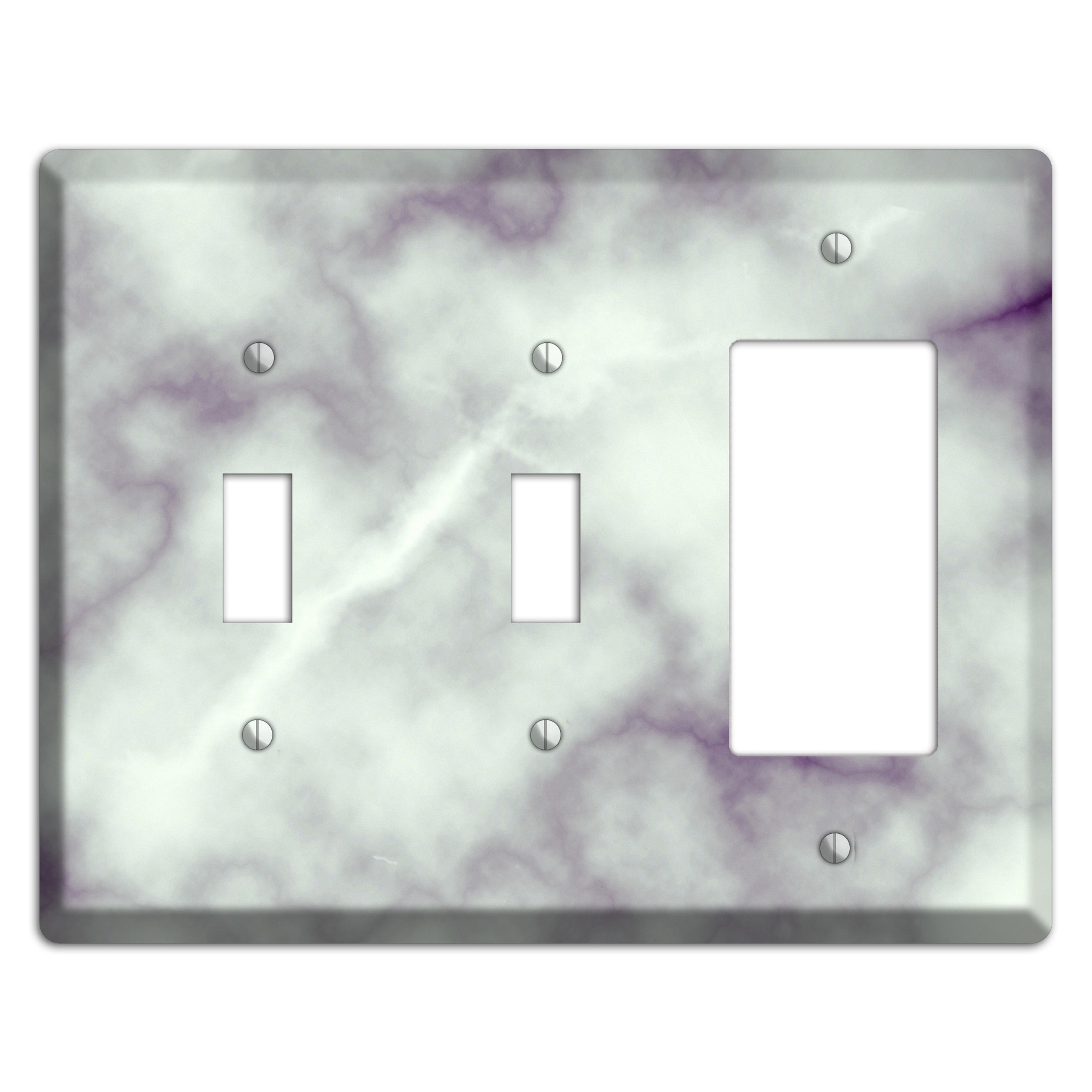 Gray Nurse Marble 2 Toggle / Rocker Wallplate
