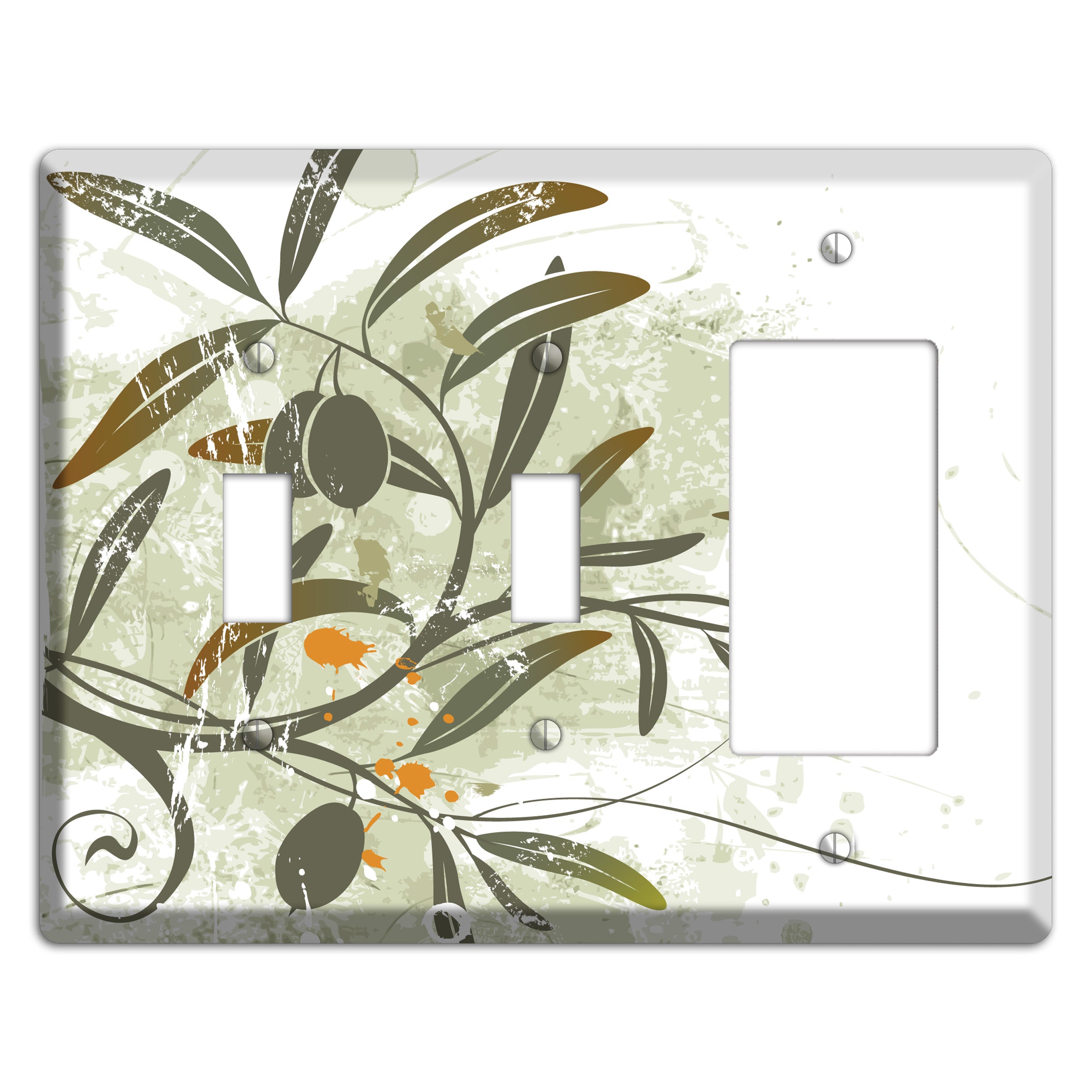 Green Olive Foliage 2 Toggle / Rocker Wallplate