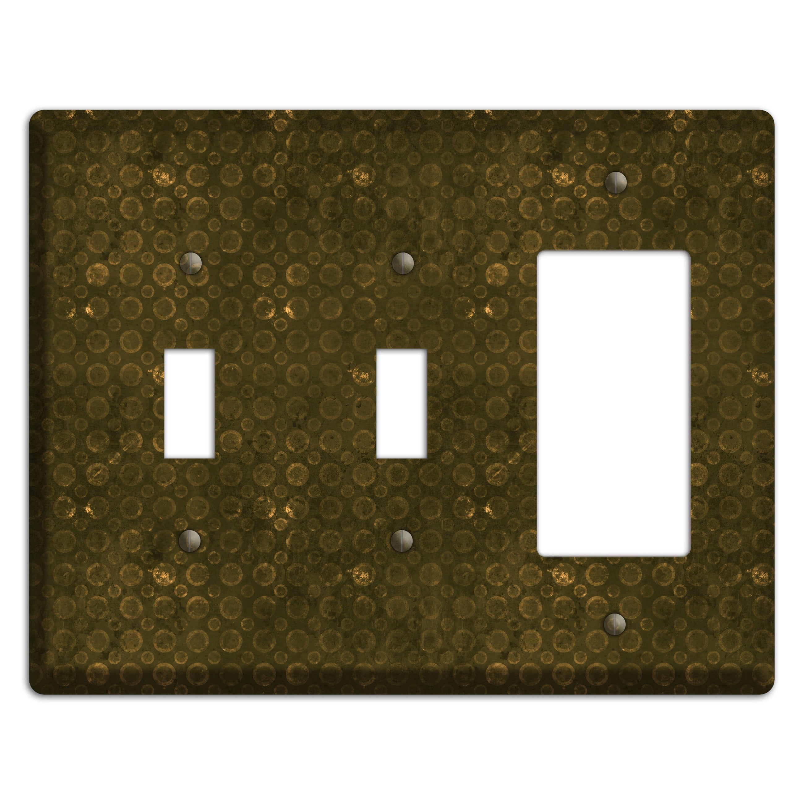 Olive Circles 2 Toggle / Rocker Wallplate