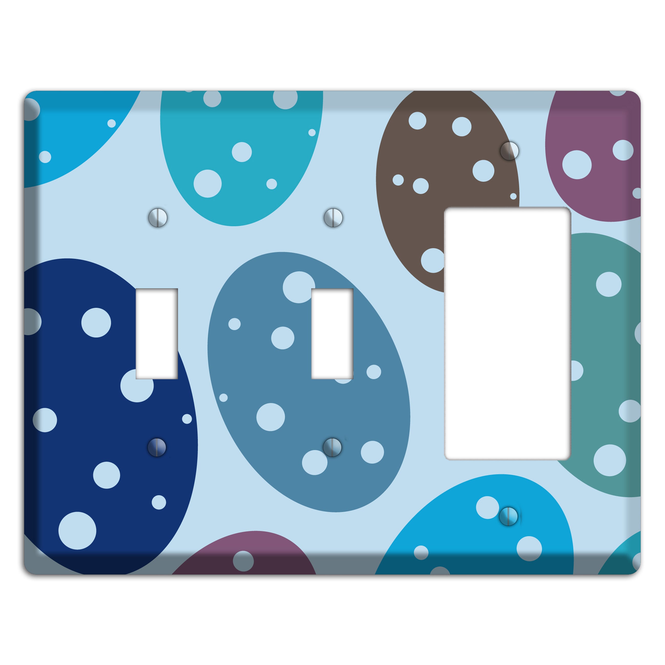 Blue Eggs 2 Toggle / Rocker Wallplate