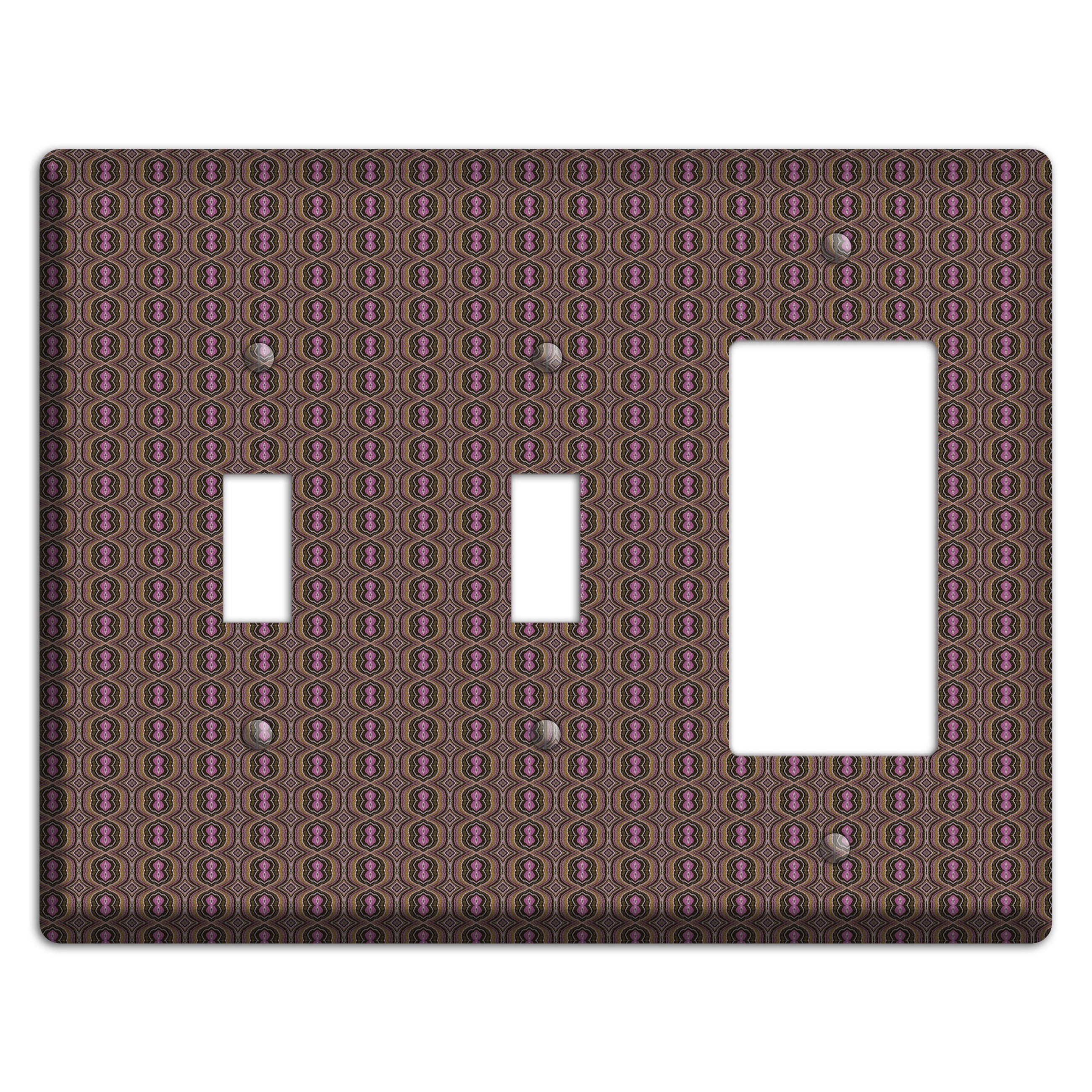 Brown Tapestry 2 Toggle / Rocker Wallplate