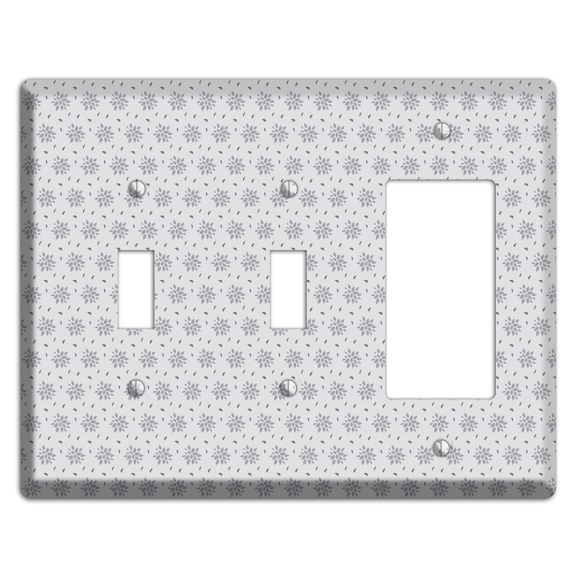 Multi Grey Calico 2 Toggle / Rocker Wallplate