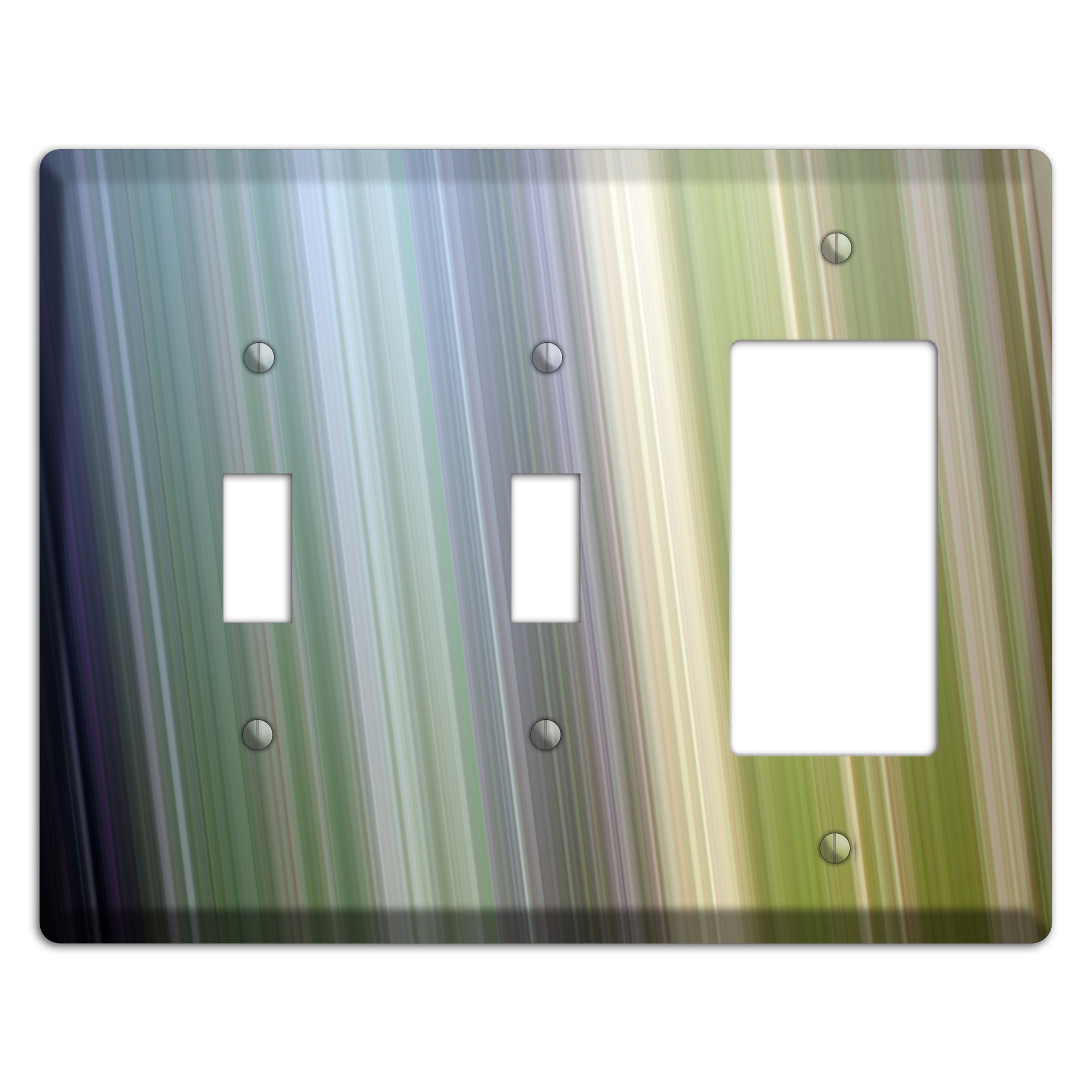 Purple and Green Ray of Light 2 Toggle / Rocker Wallplate