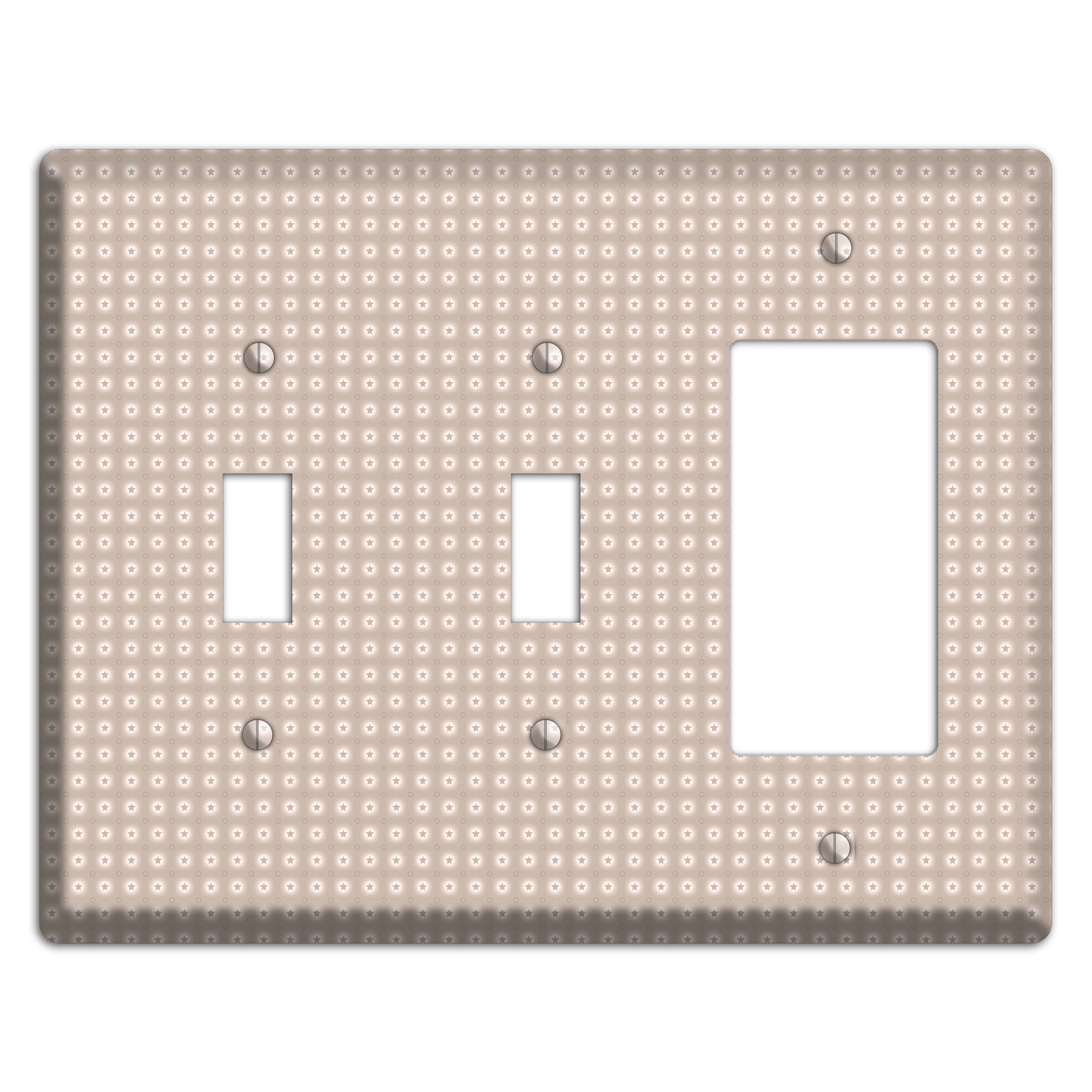 Beige with Circled Stars 2 Toggle / Rocker Wallplate