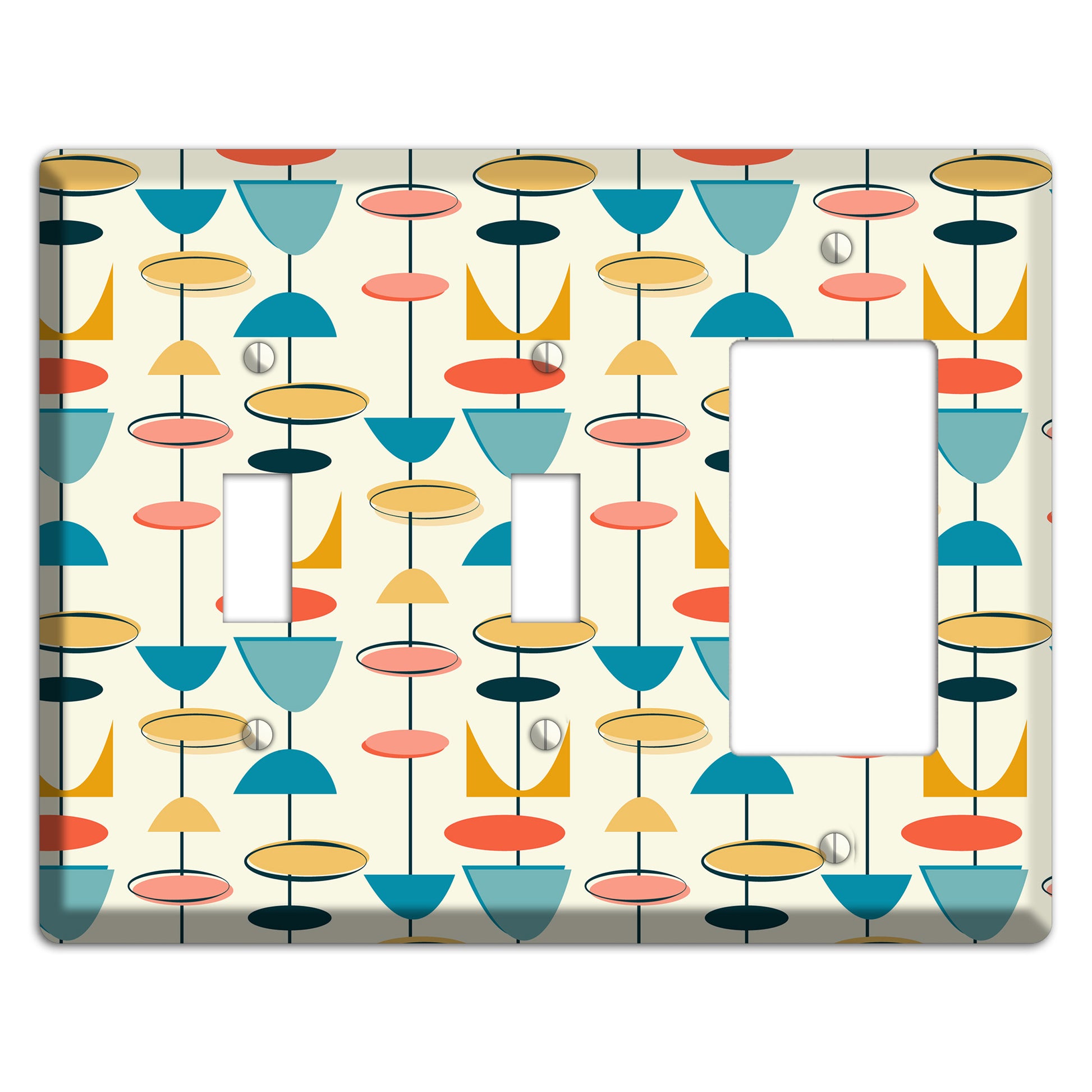 Retro Shapes 2 Toggle / Rocker Wallplate