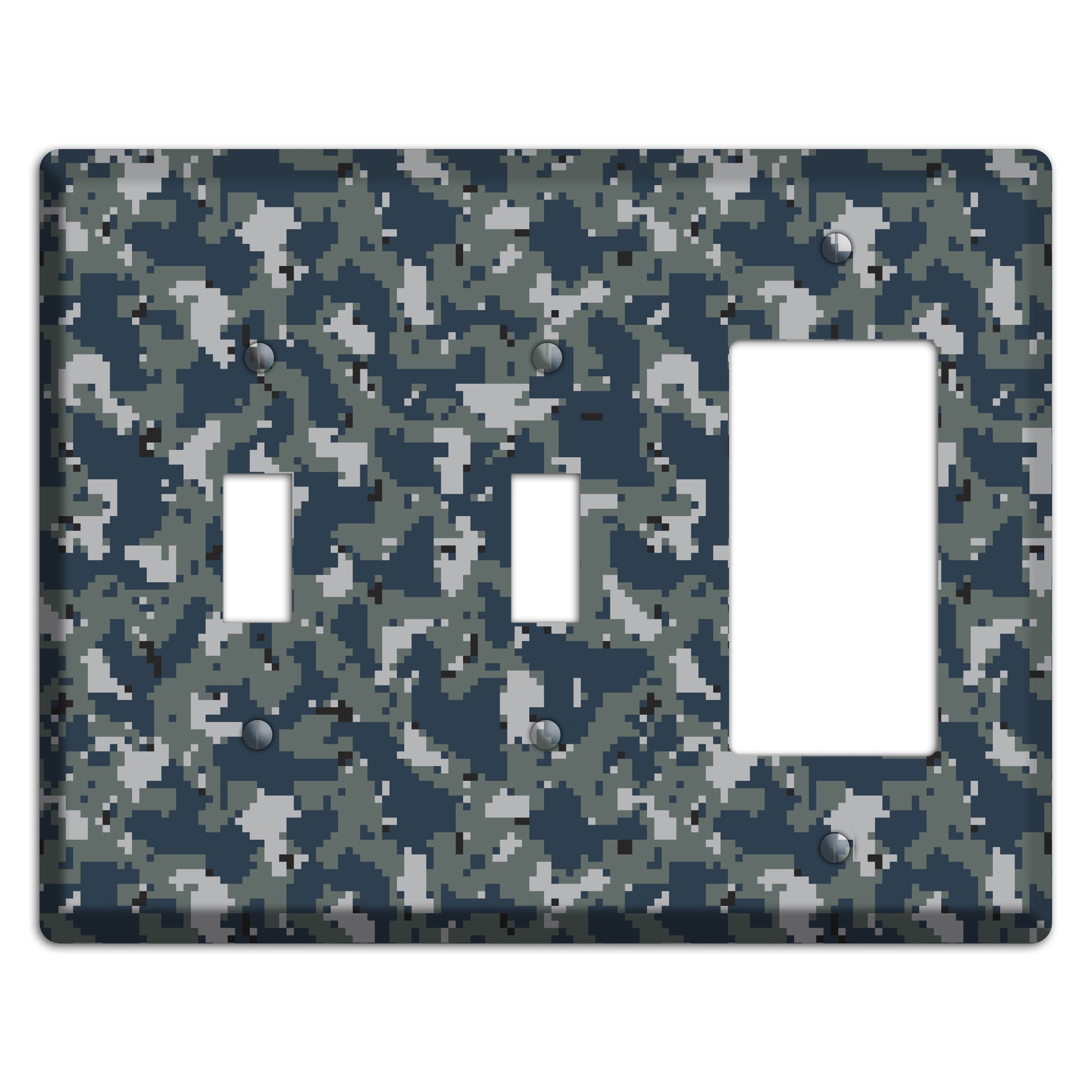 Navy 2007 Camo 2 Toggle / Rocker Wallplate