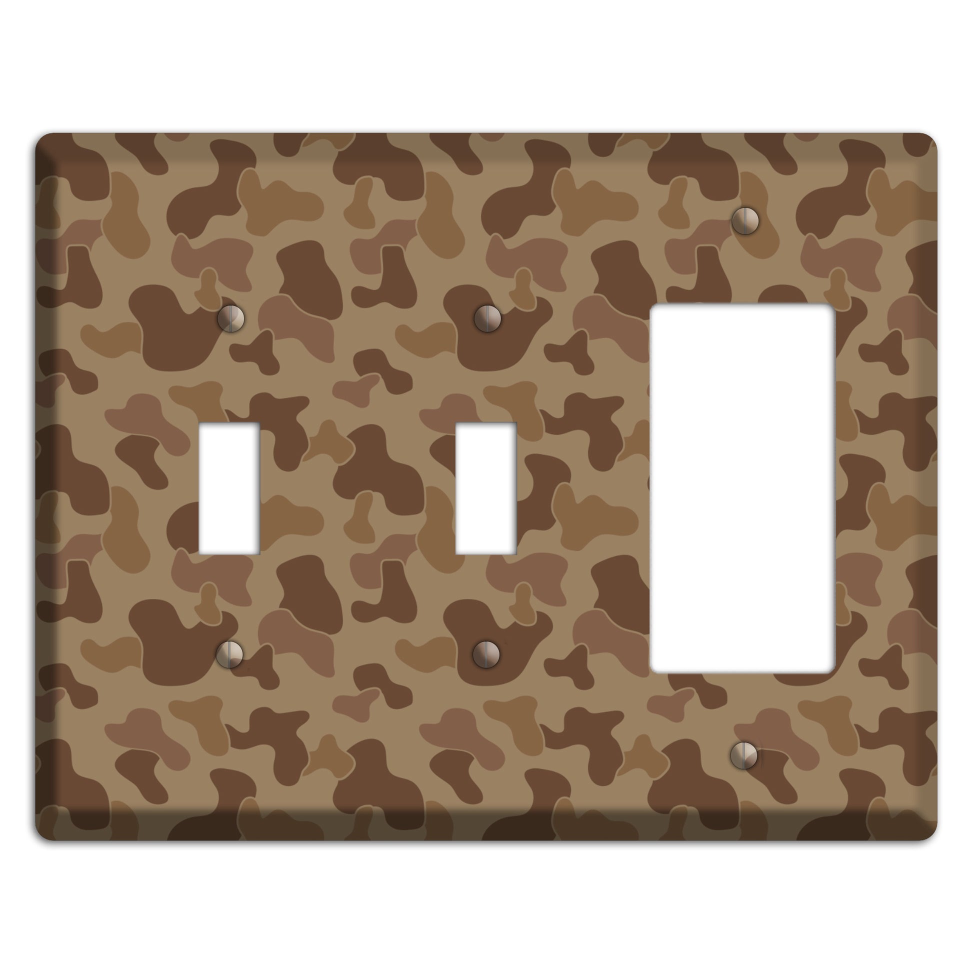 Jungle Brown Camo 2 Toggle / Rocker Wallplate
