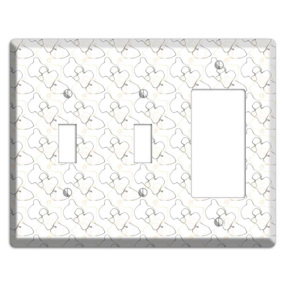 White with Irregular Circles 2 Toggle / Rocker Wallplate