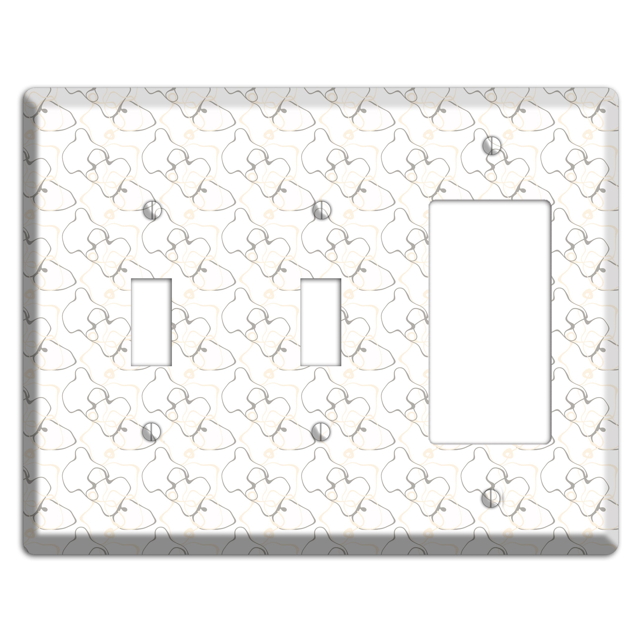 White with Irregular Circles 2 Toggle / Rocker Wallplate