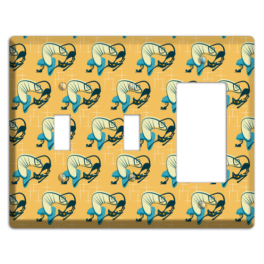 Yellow Kitties 2 Toggle / Rocker Wallplate
