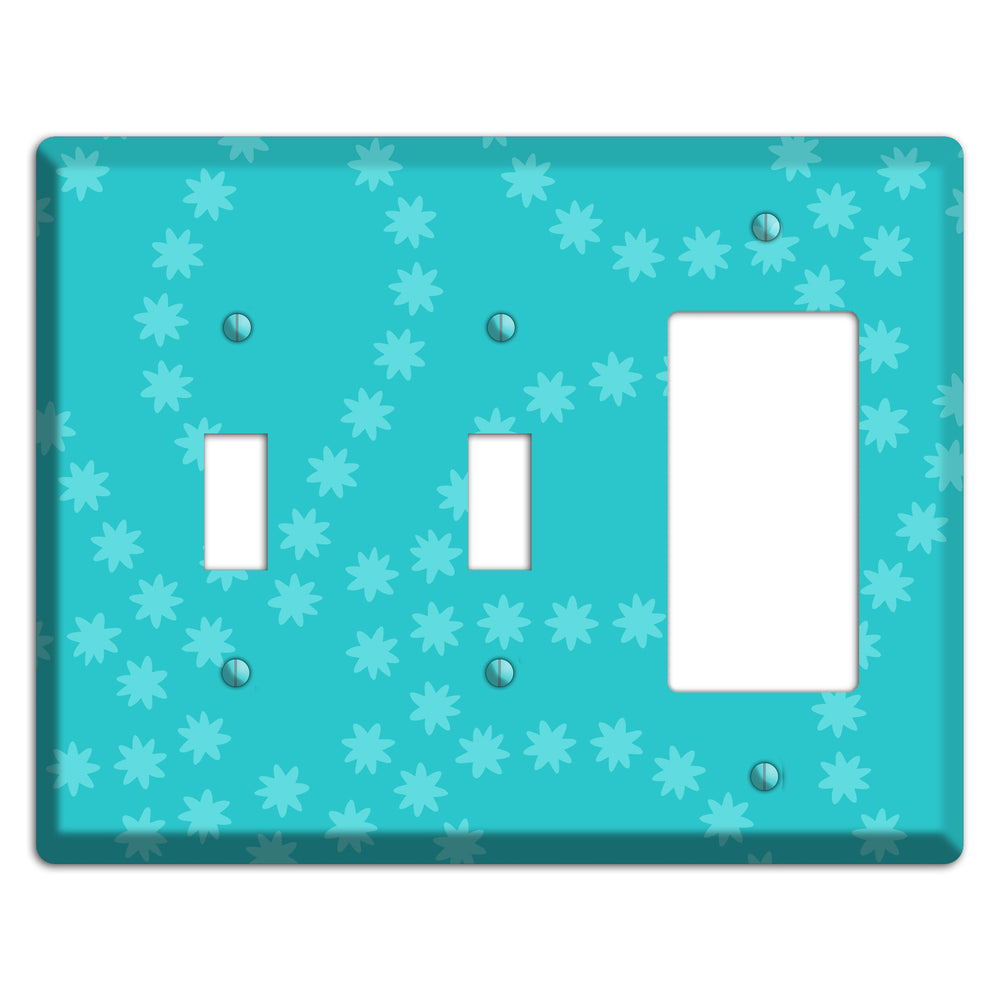Multi Turquoise Constellation 2 Toggle / Rocker Wallplate