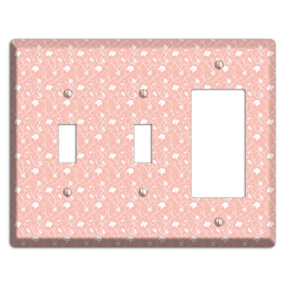 Salmon Sprig 2 Toggle / Rocker Wallplate