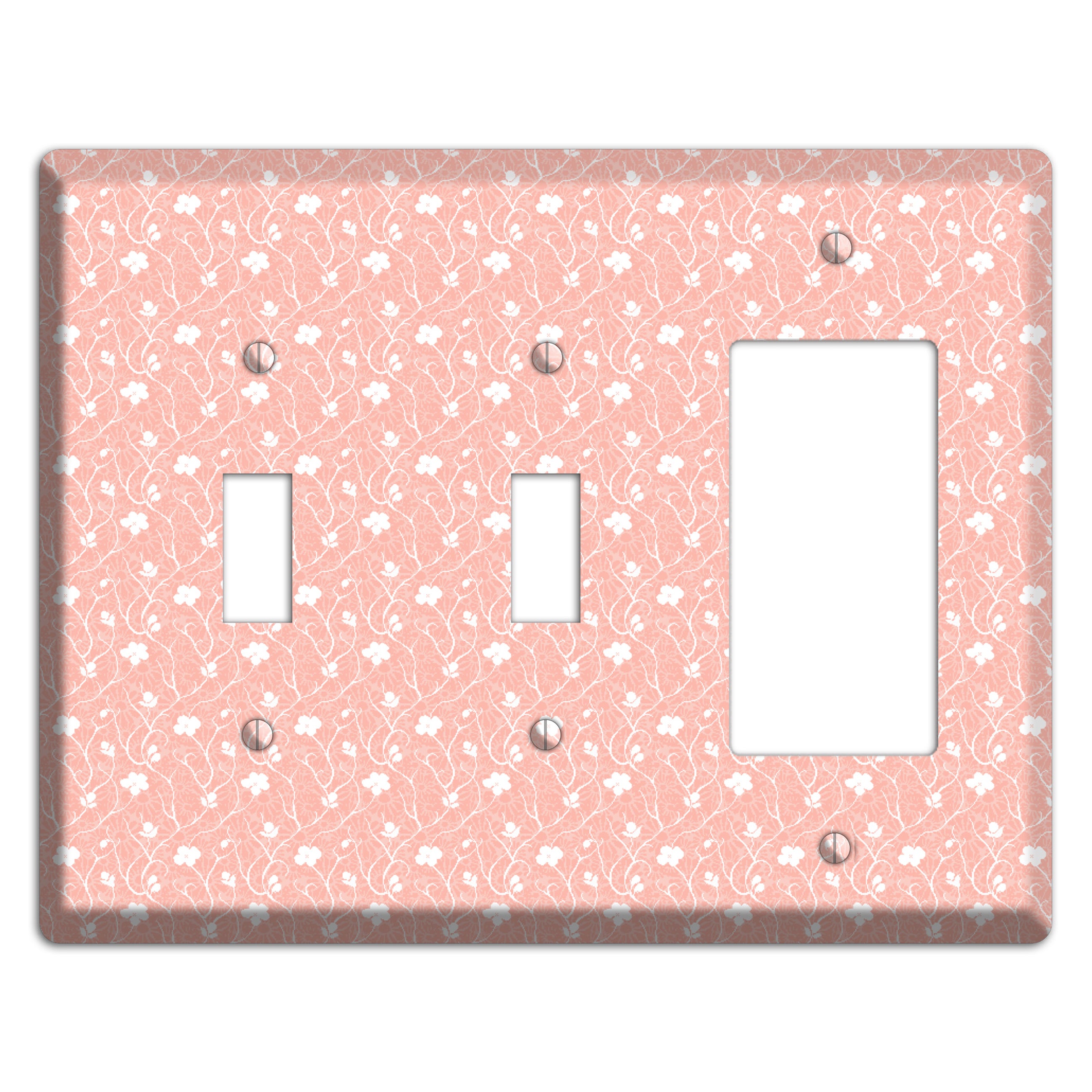 Salmon Sprig 2 Toggle / Rocker Wallplate