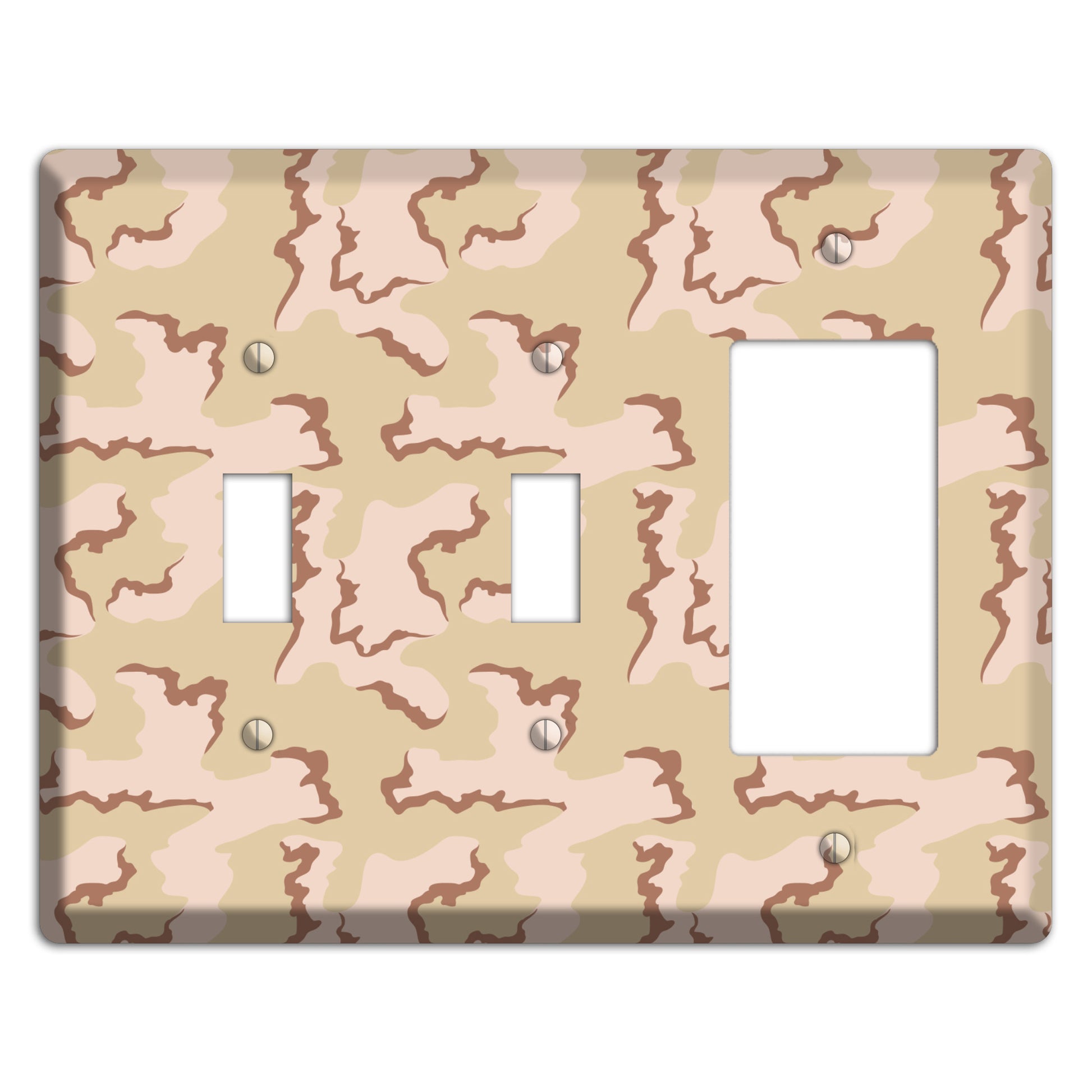 Coffee Stain Camo 2 Toggle / Rocker Wallplate