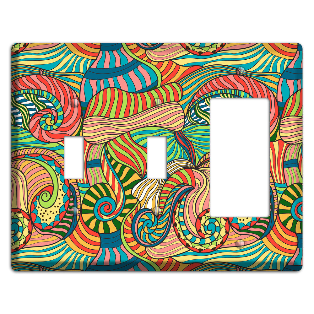 Retro Flourish 3 2 Toggle / Rocker Wallplate